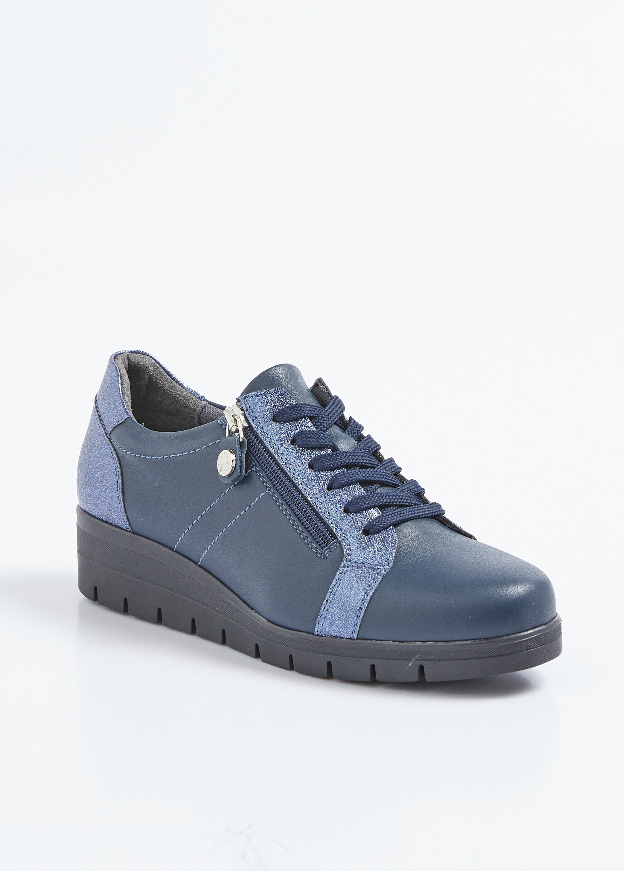 Sportschoenen_met_vetersluiting_in_twee_materialen_en_comfortbreedte_met_ritssluiting_Bleu_FA1_slim