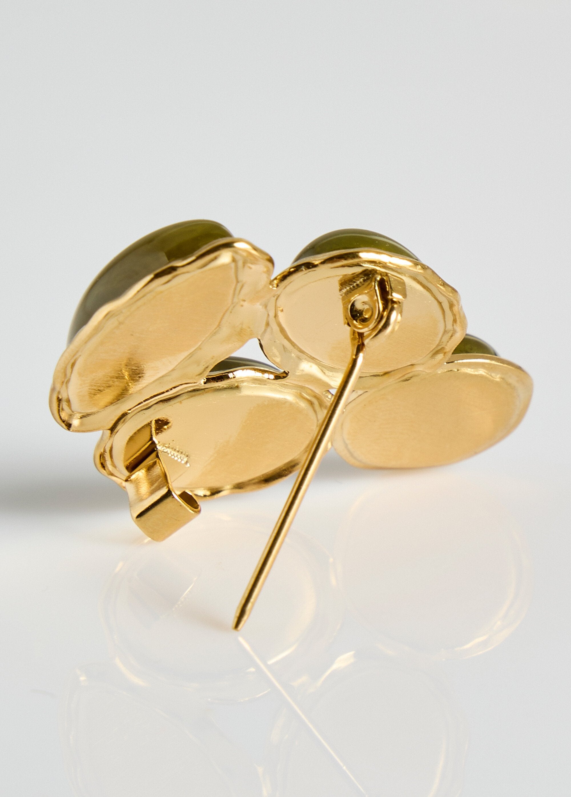 Broche_acier_inox_avec_cabochons_résine_Kaki_DE1_slim