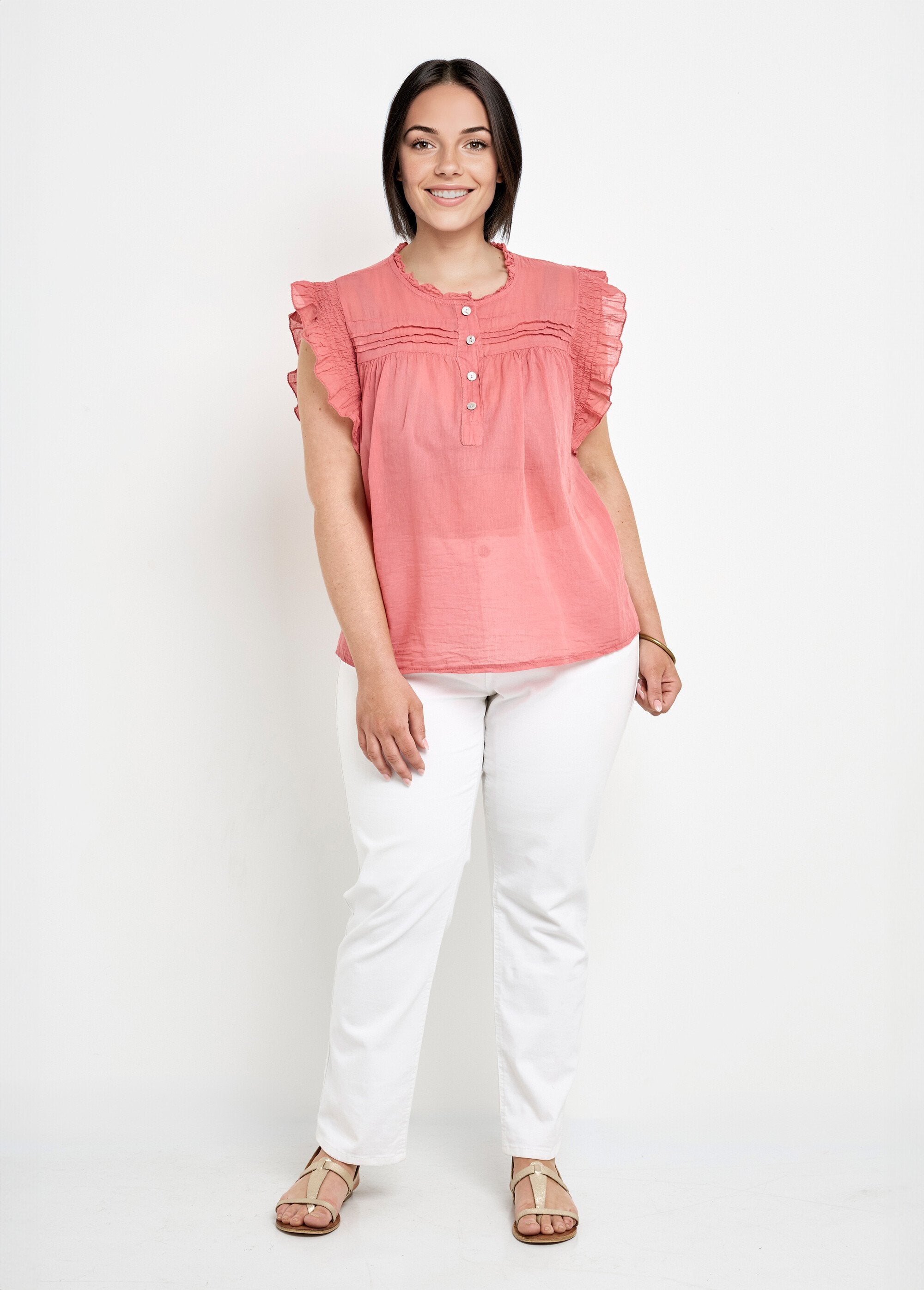 Mouwloze_blouse_van_katoenvoile_Vieux_rose_SF1_curvy