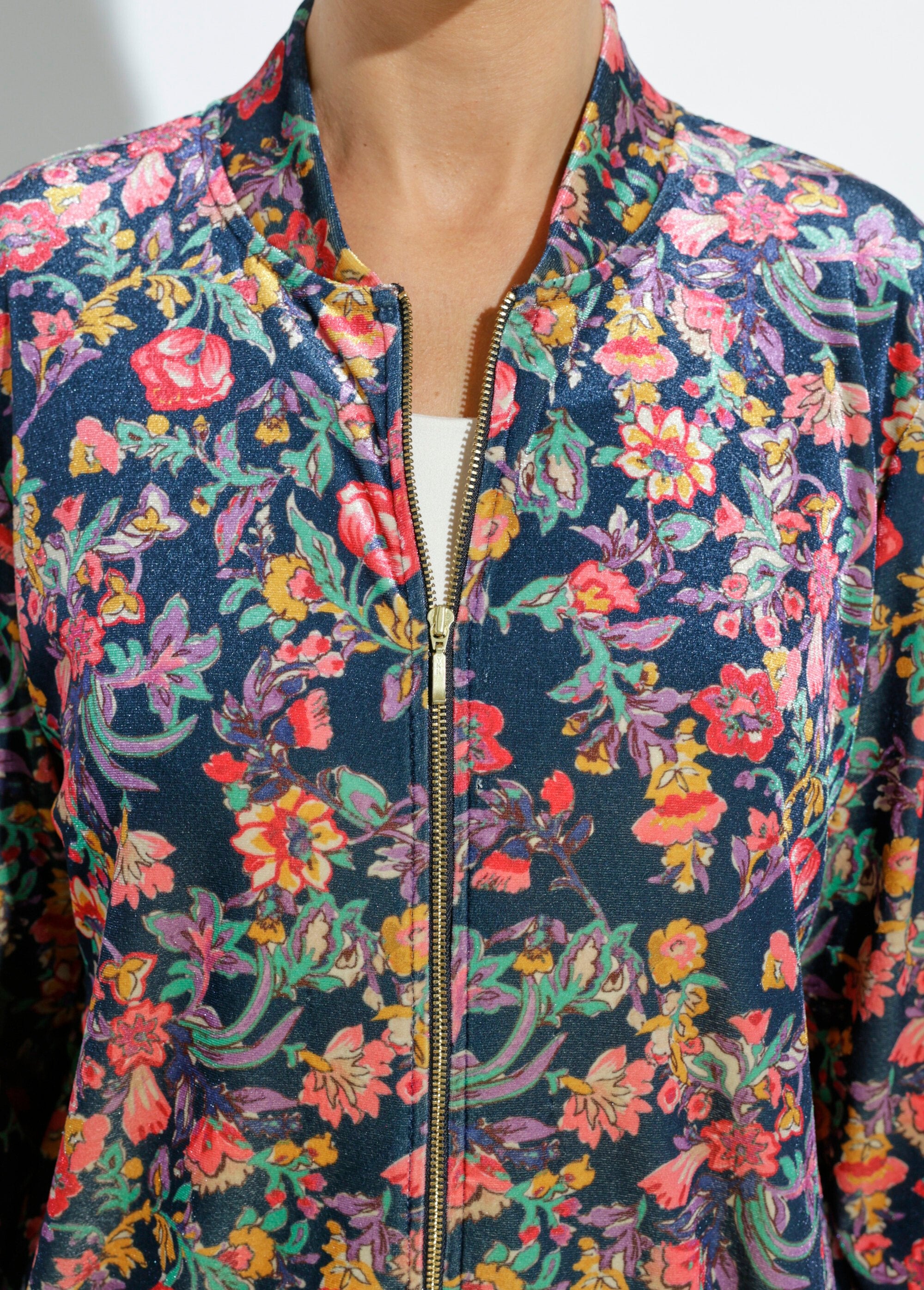Blouson_bombers_zippé_velours_ras_fleuri_Marine_et_rose_DE1_slim