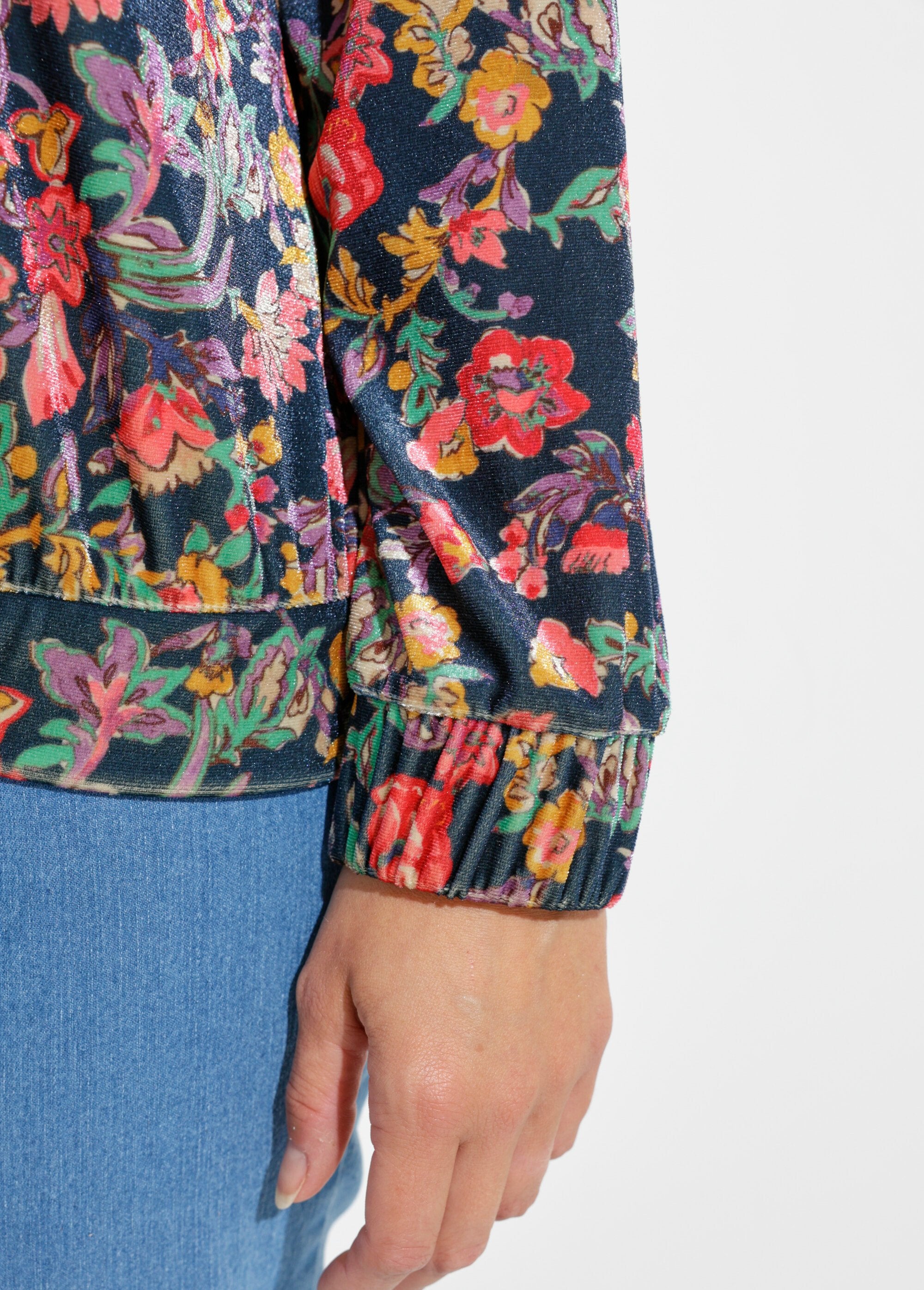 Blouson_bombers_zippé_velours_ras_fleuri_Marine_et_rose_DE2_slim