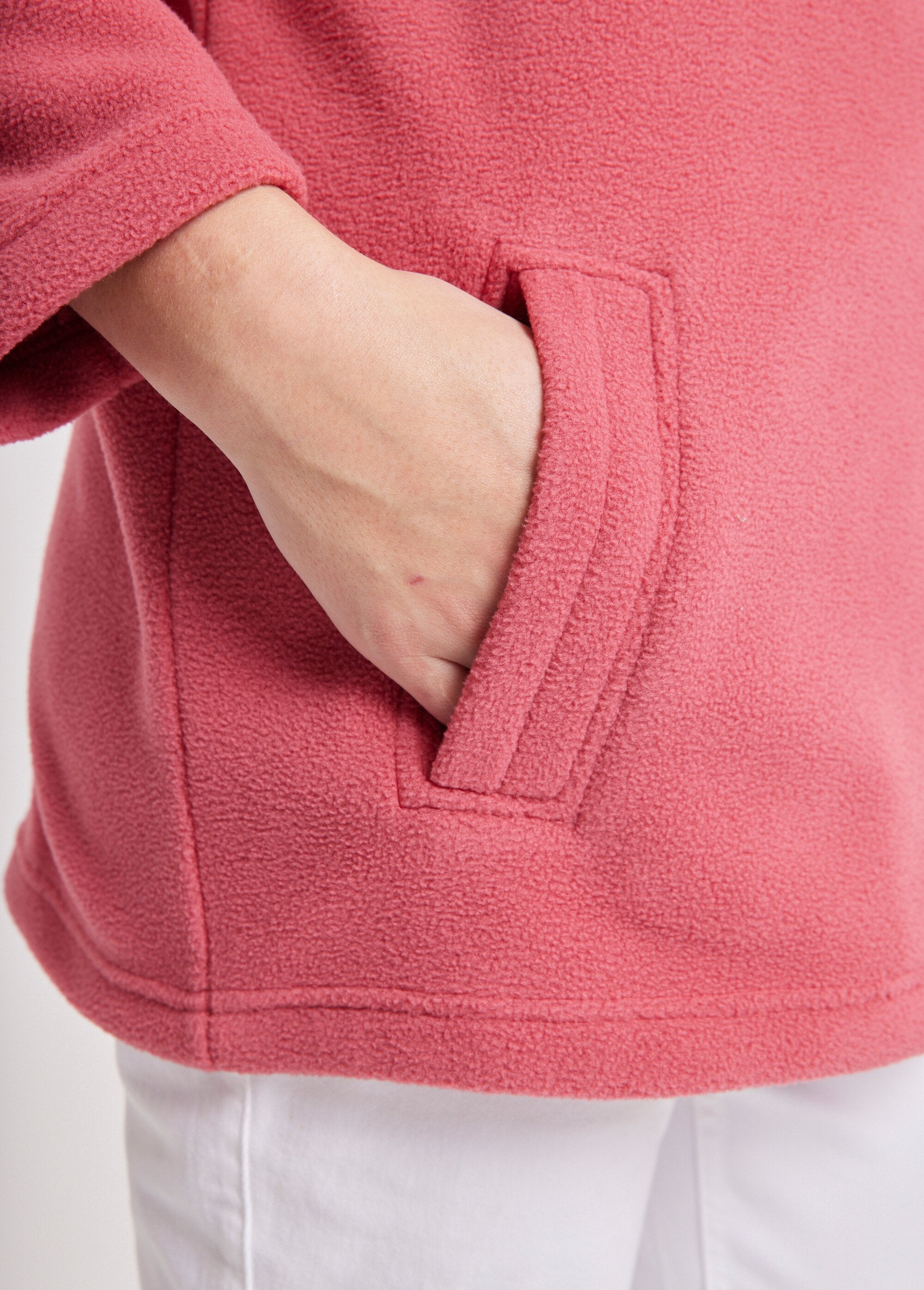 Blouson_zippé_manches_longues_polaire_Framboise_DE3_slim