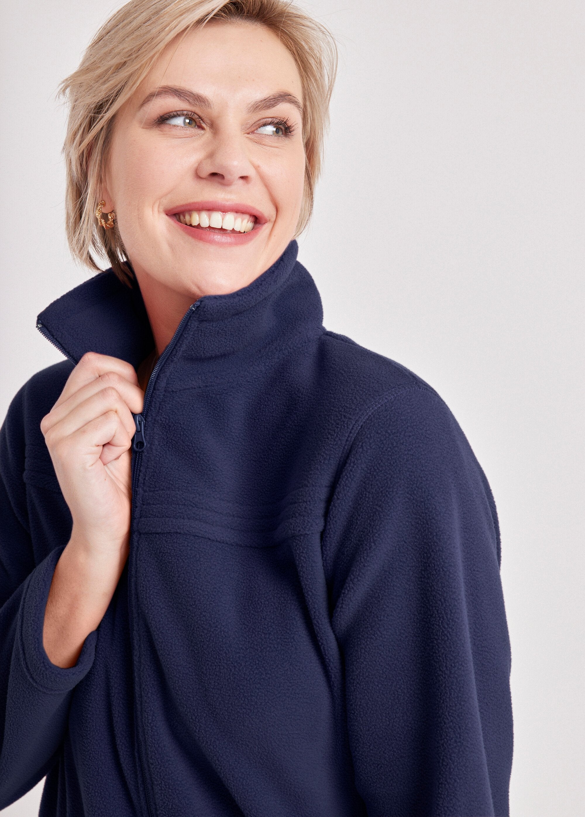 Blouson_zippé_manches_longues_polaire_Marine_DE1_slim