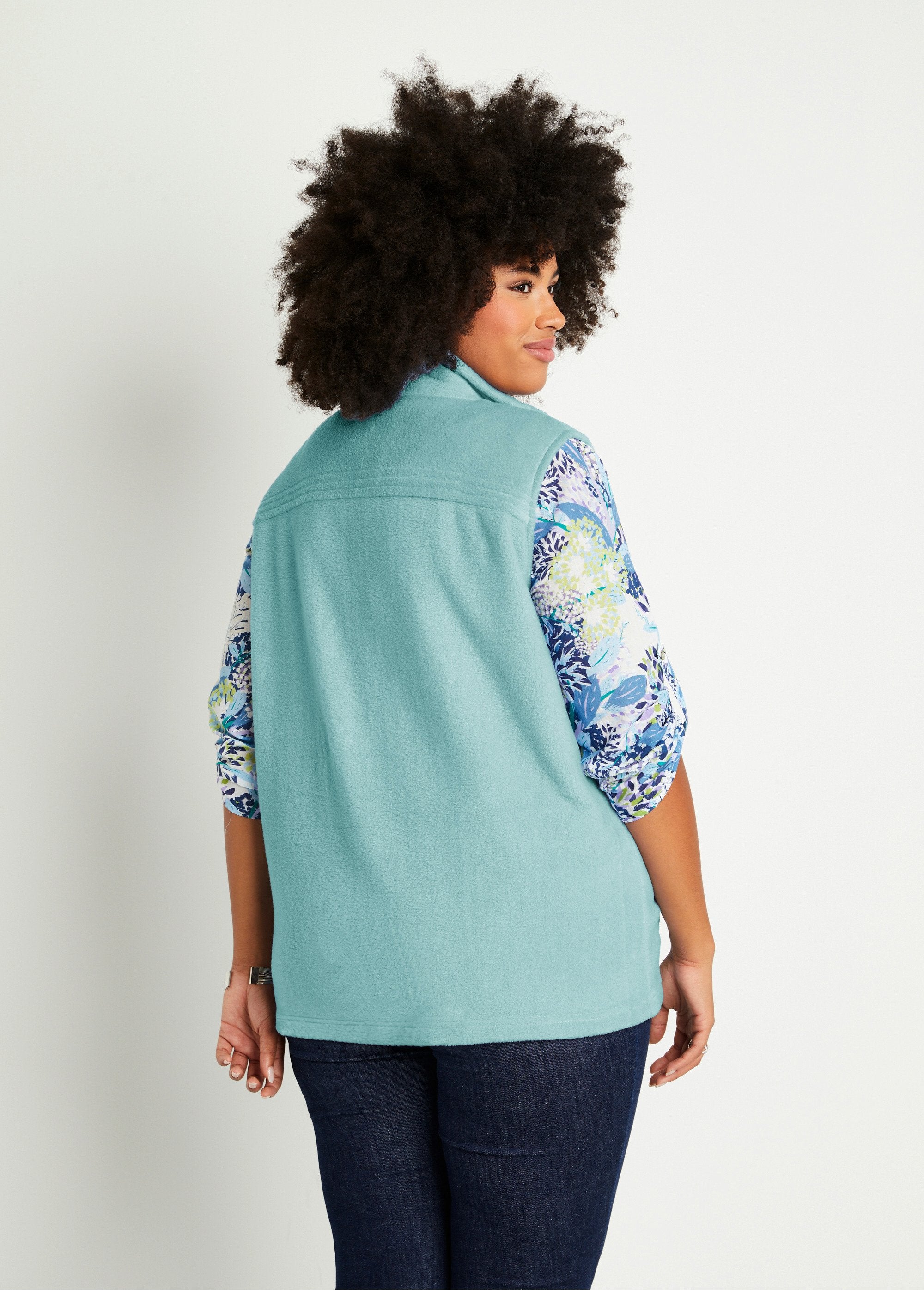 Blouson_zippé_sans_manches_polaire_Vert_menthe_DO1_curvy