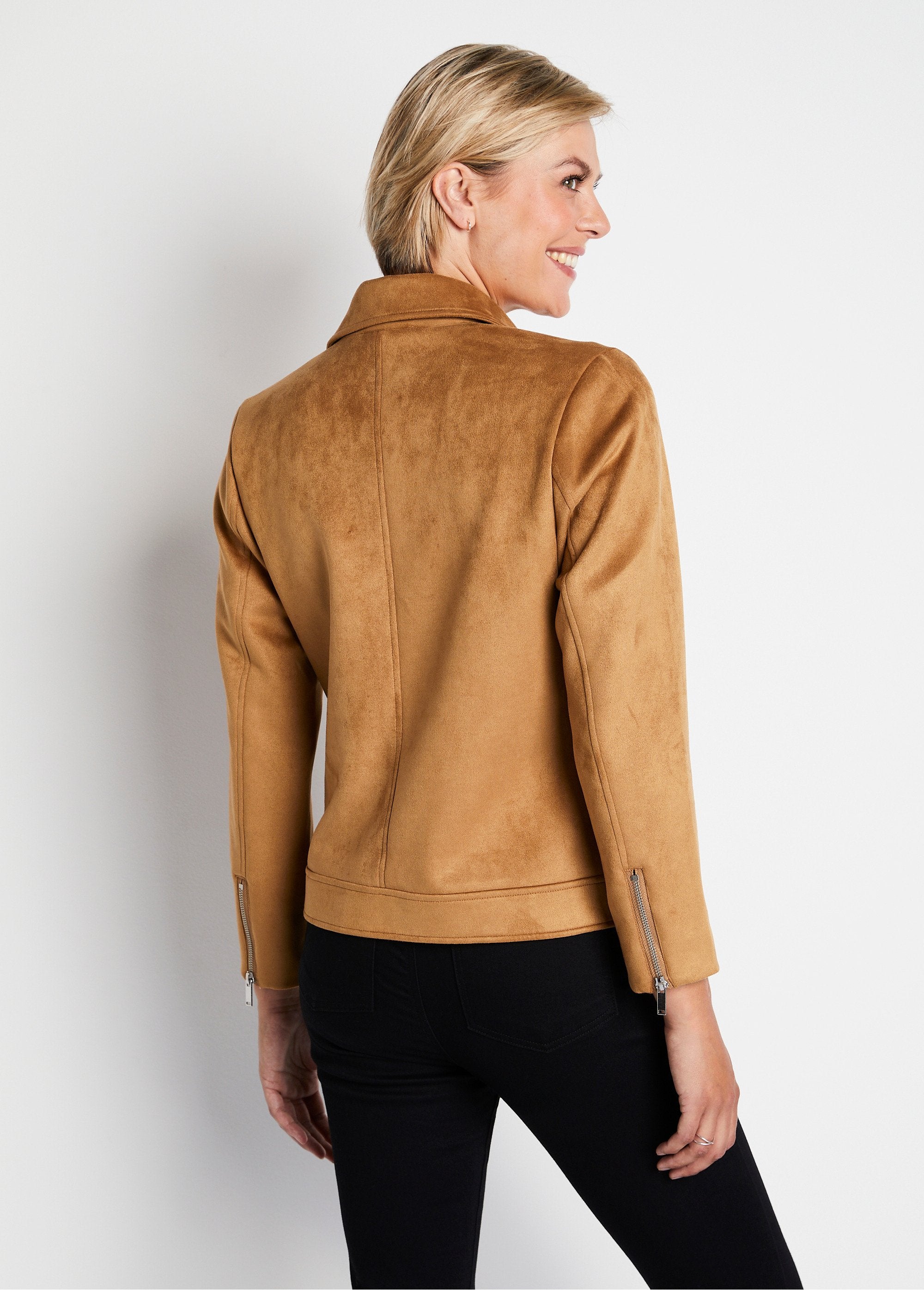 Blouson_zippé_court_tissu_suédé_Camel_DO1_slim