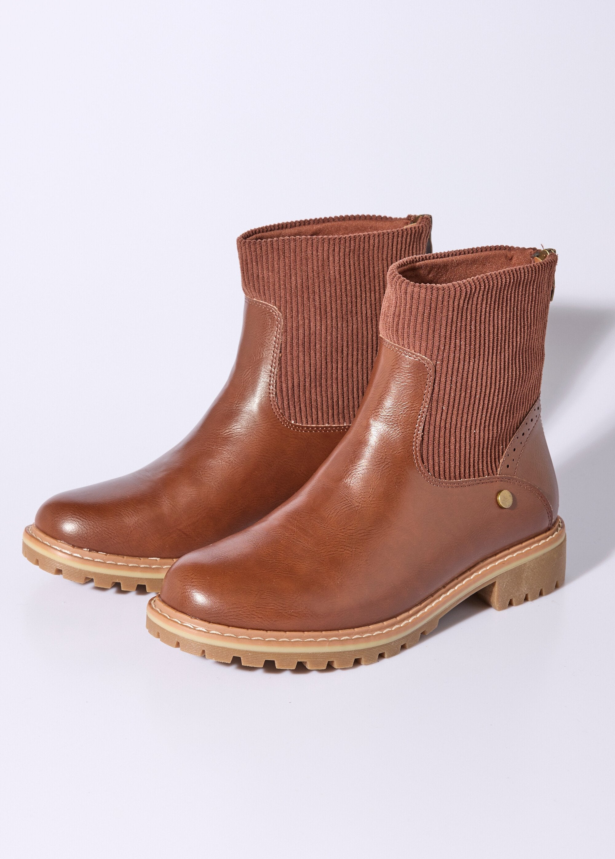 Boots_camarguaises_empiècement_velours_Camel_DE1_slim