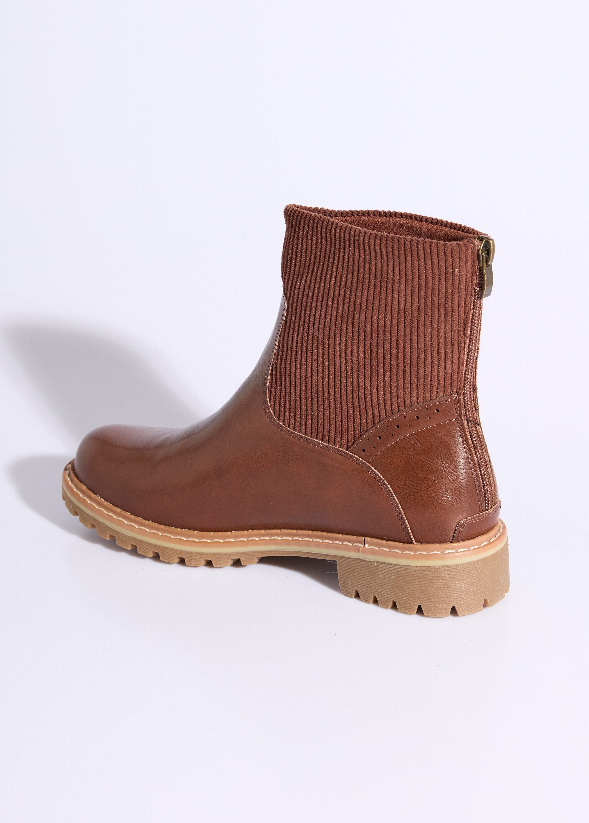 Boots_camarguaises_empiècement_velours_Camel_DO1_slim