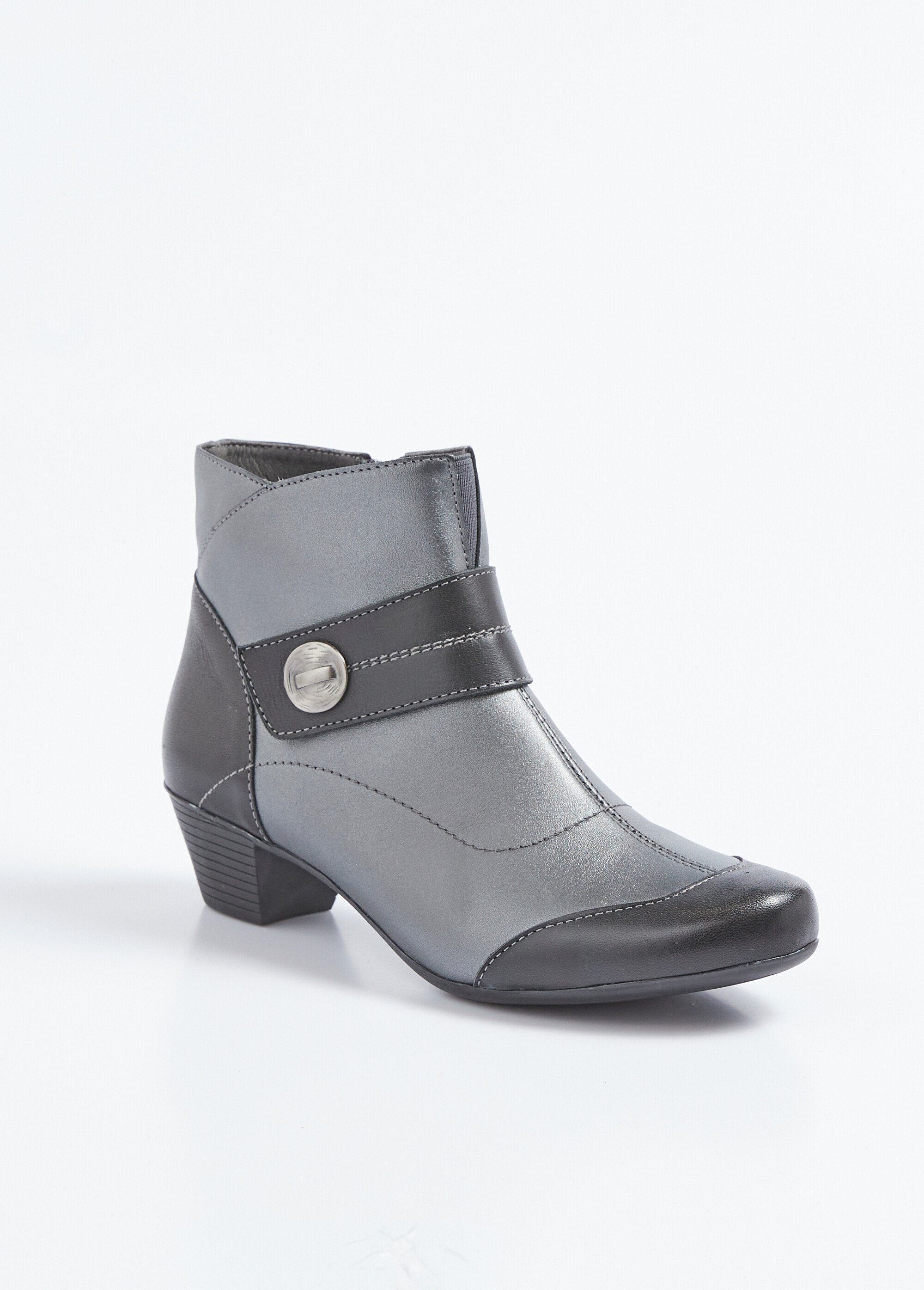 Derbies Cuir Zippées Effet Laçage Afibel - Chaussures Femme Confortables Fabriquées En France