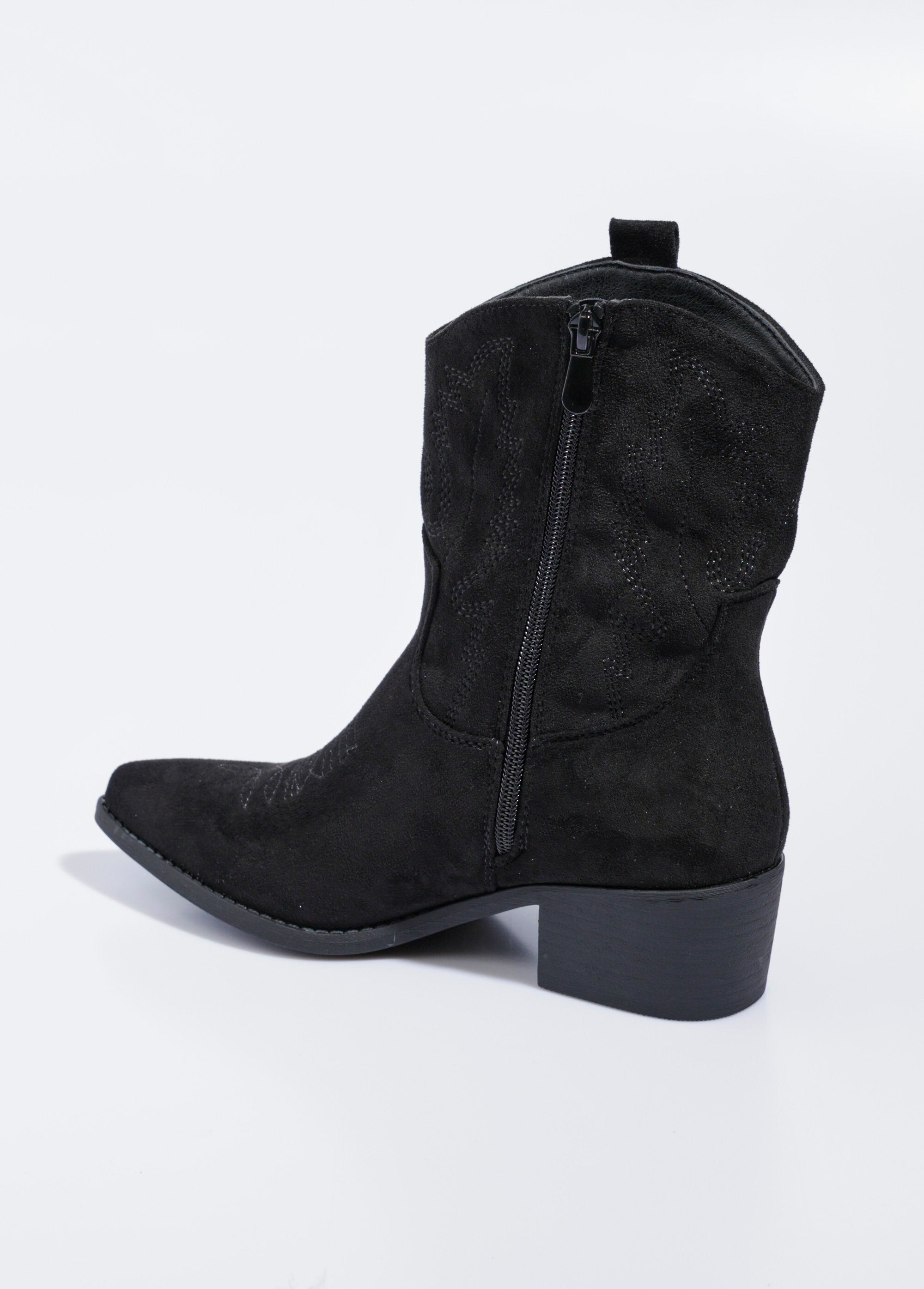Boots_suédine_à_talon,_façon_western_Noir_DO1_slim