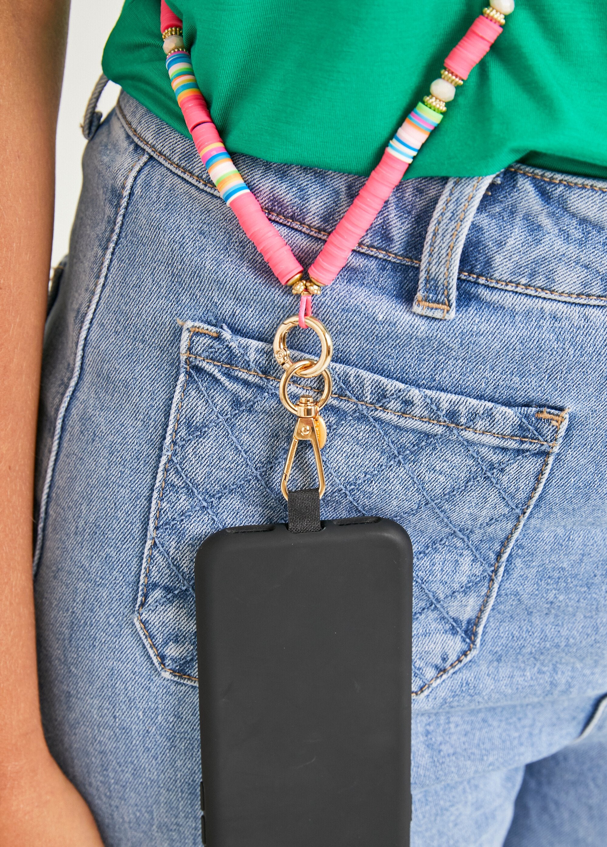 Chaine_de_téléphone_perles_multicolores_Rose_fluo_DE3_slim