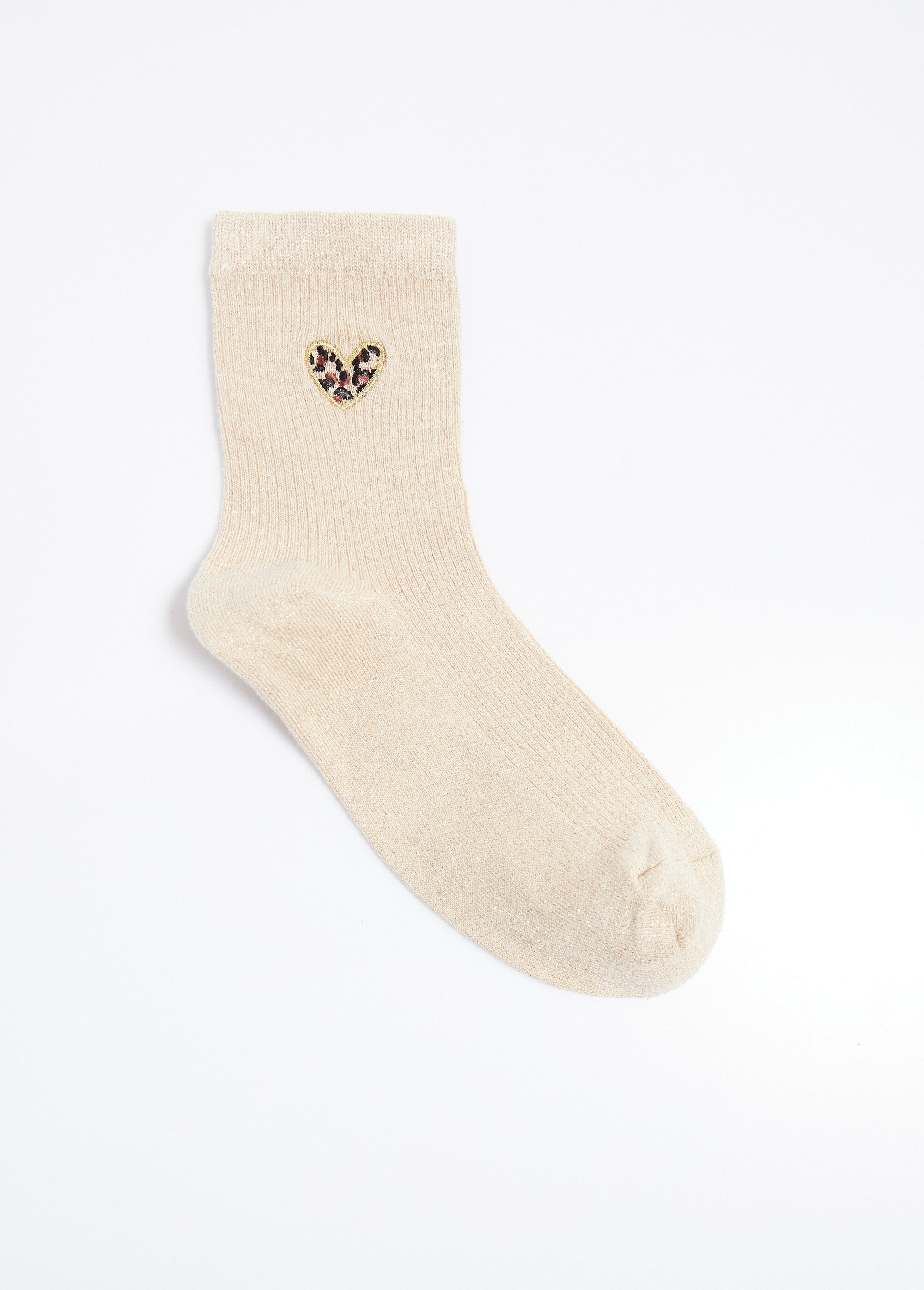 Fijn_geribde_panter_hart_sokken_Beige_DE1_slim