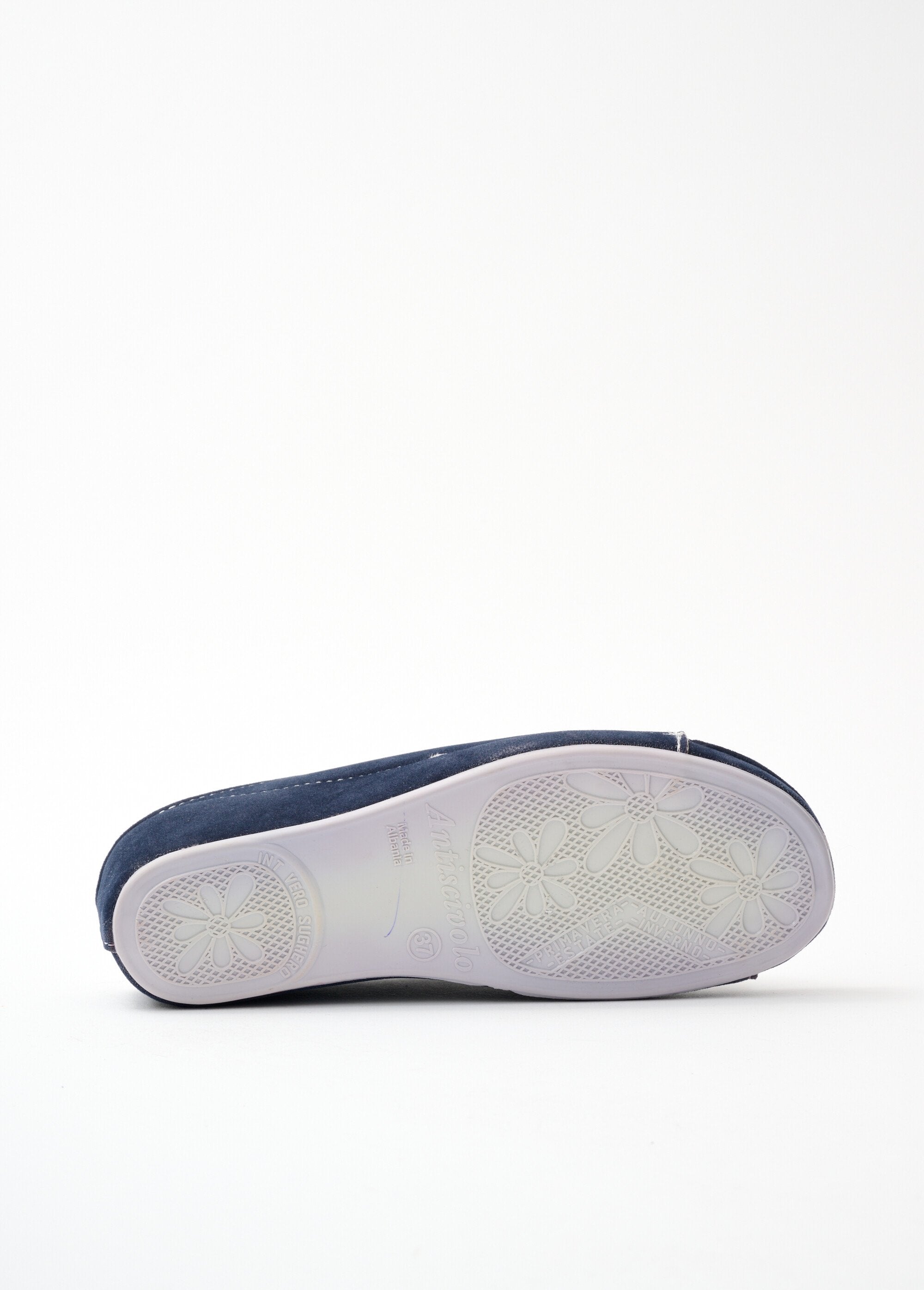 Mules_confort_grande_largeur_à_boucles_Marine_UN1_slim