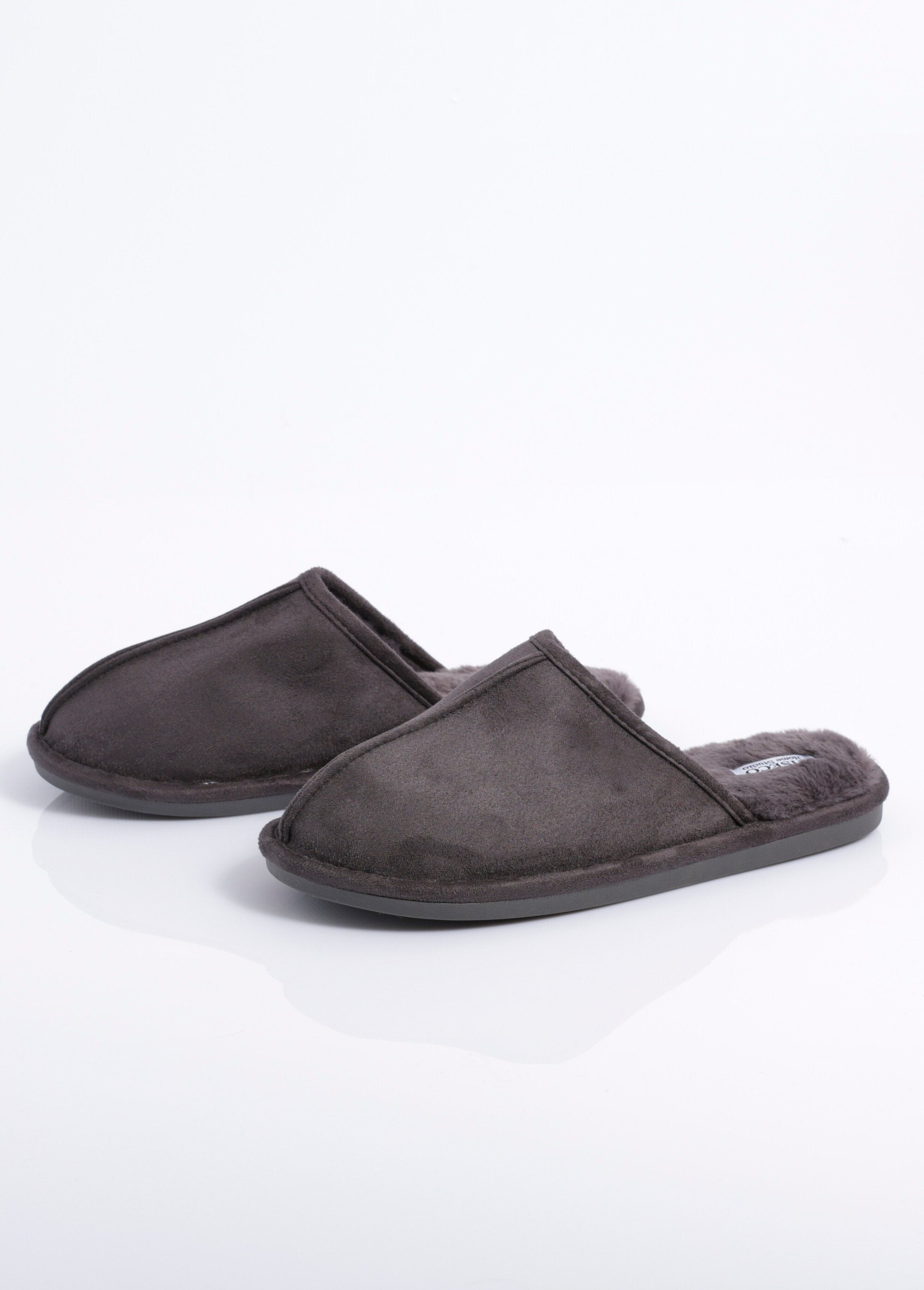 Chaussons_mules_suédine_chauds_fourrés_Gris_fonce_DE1_slim