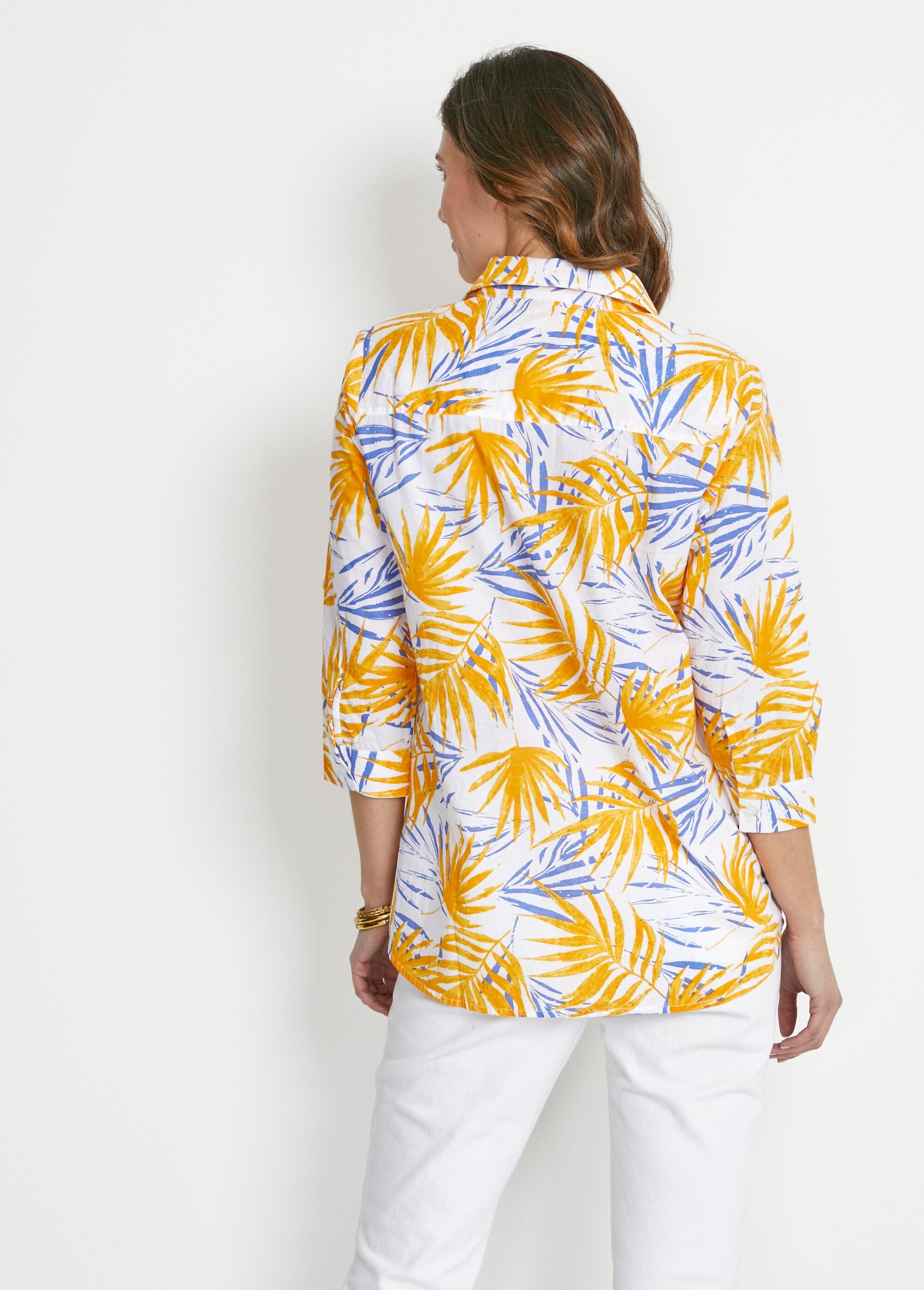 Chemisier_boutonné_long_coton_imprimé_Imprime_jaune_DO1_slim