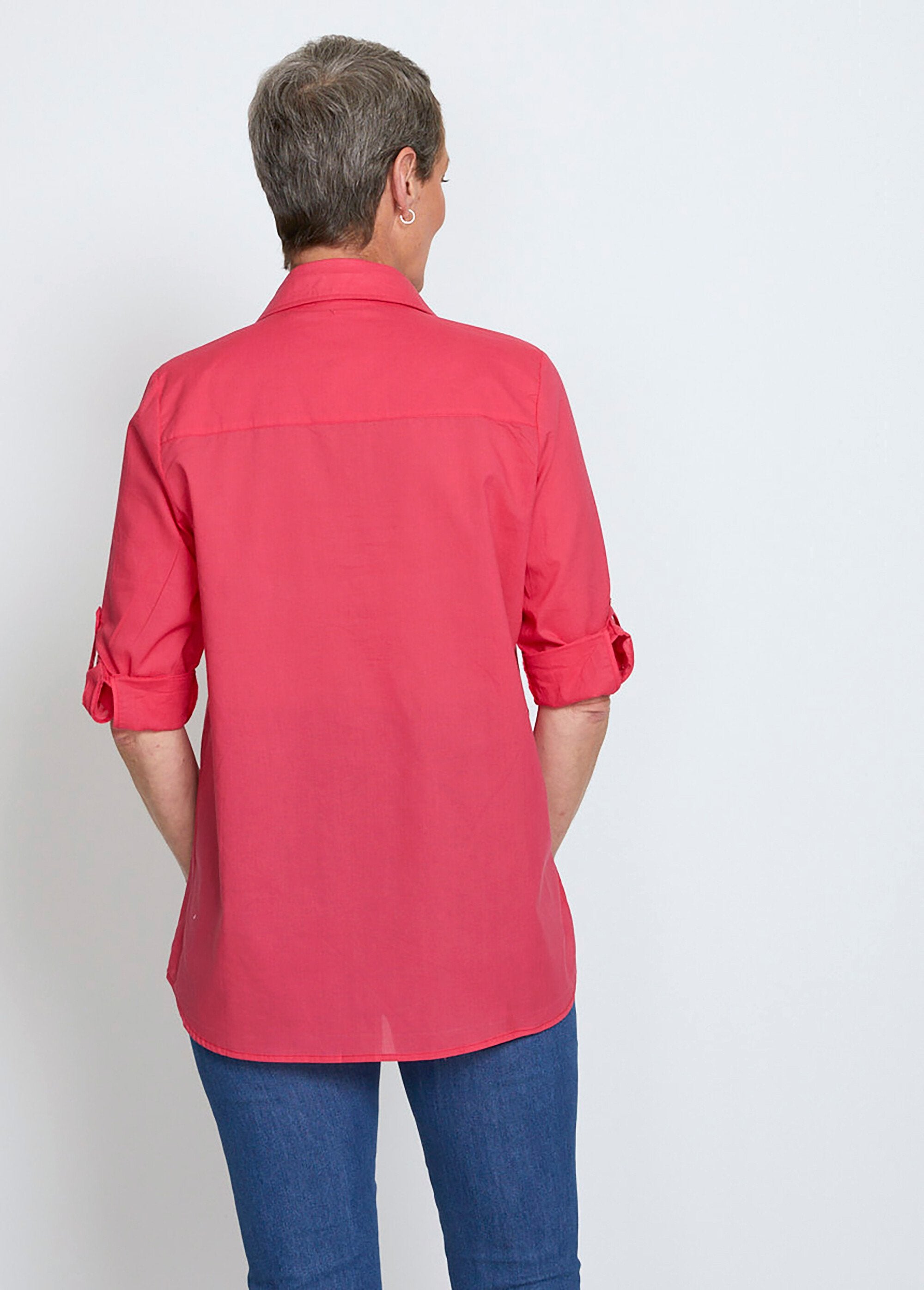 Chemisier_boutonné_long_coton_imprimé_Rose_DO1_slim