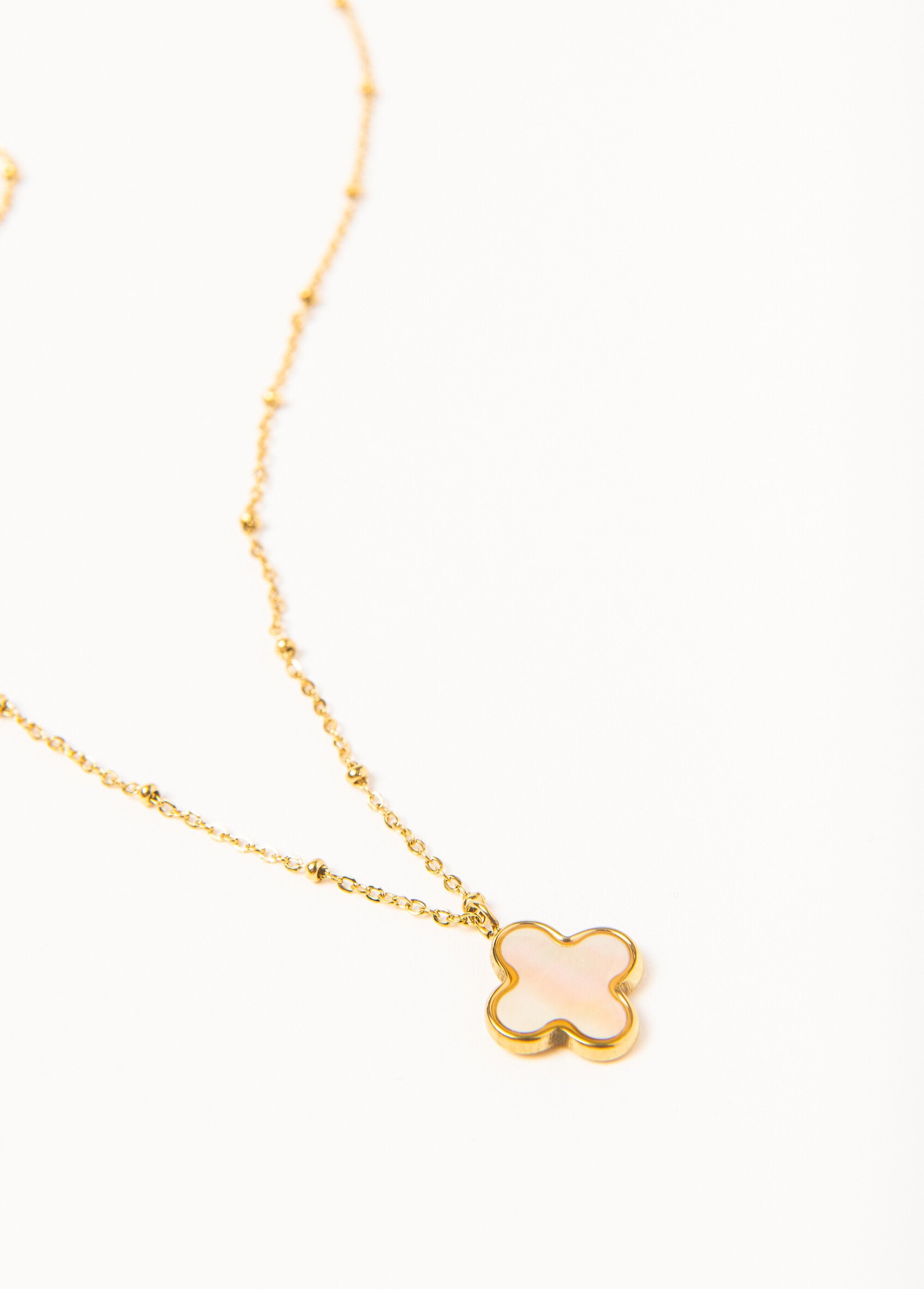 Stalen_halsketting_met_parelmoeren_hanger_Dore_DE1_slim