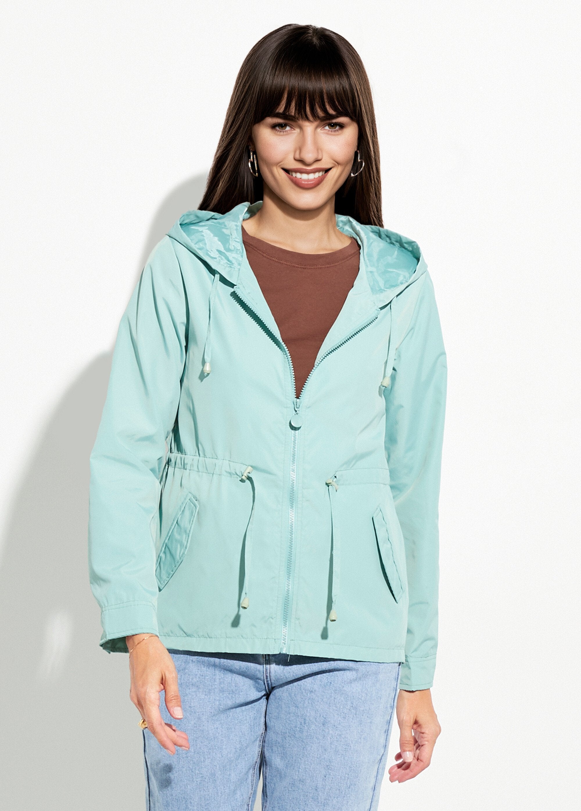 Windjack_met_capuchon_en_strakke_tailleband_Vert_d_eau_FA1_slim