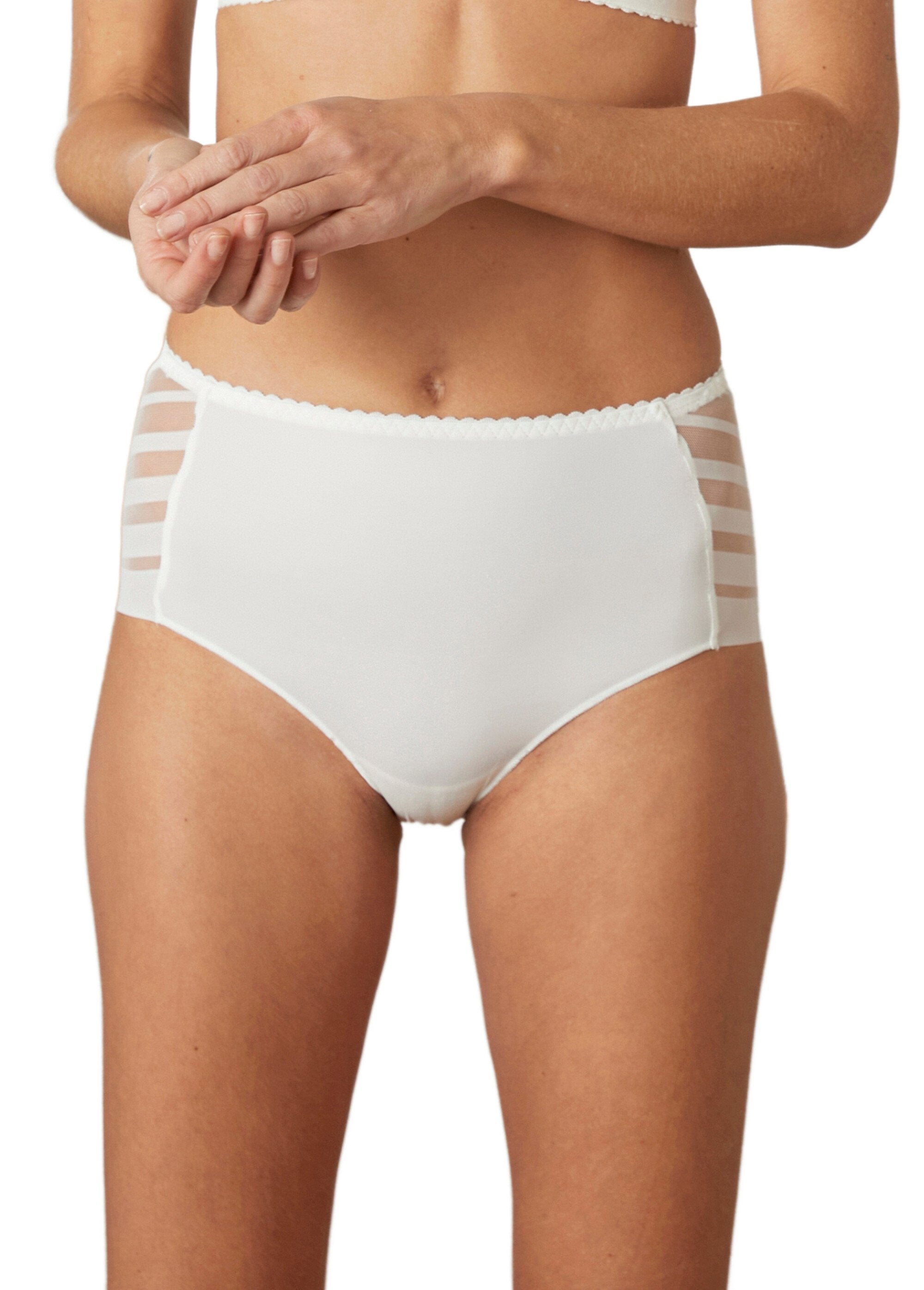 Culotte_extensible_taille_haute_tulle_effet_rayé_Ivoire_FA1_slim