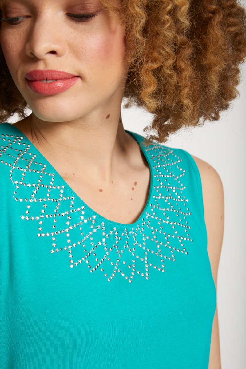 Débardeur_coton_court_fantaisie_cloutée_Vert_DE1_slim