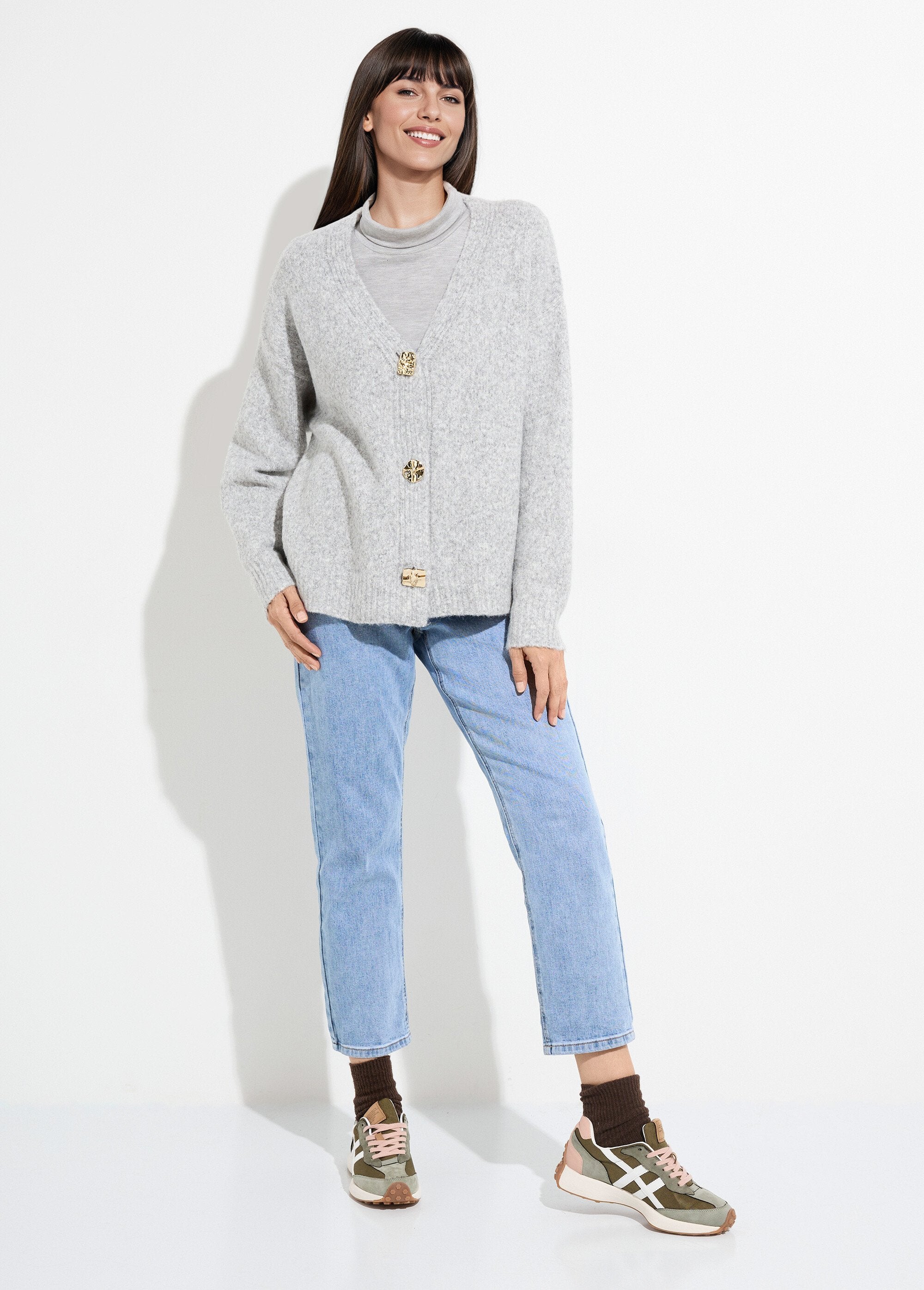 Gilet_chaud_laine,_boutons_bijou_métal_Gris_SF1_slim