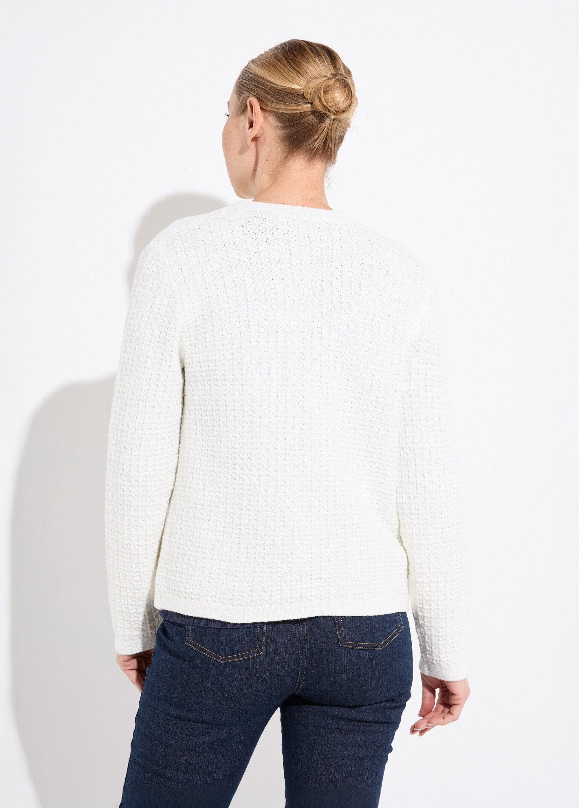 Gilet_veste_boutonné_court_maille_effet_tweed_Ecru_DO1_slim