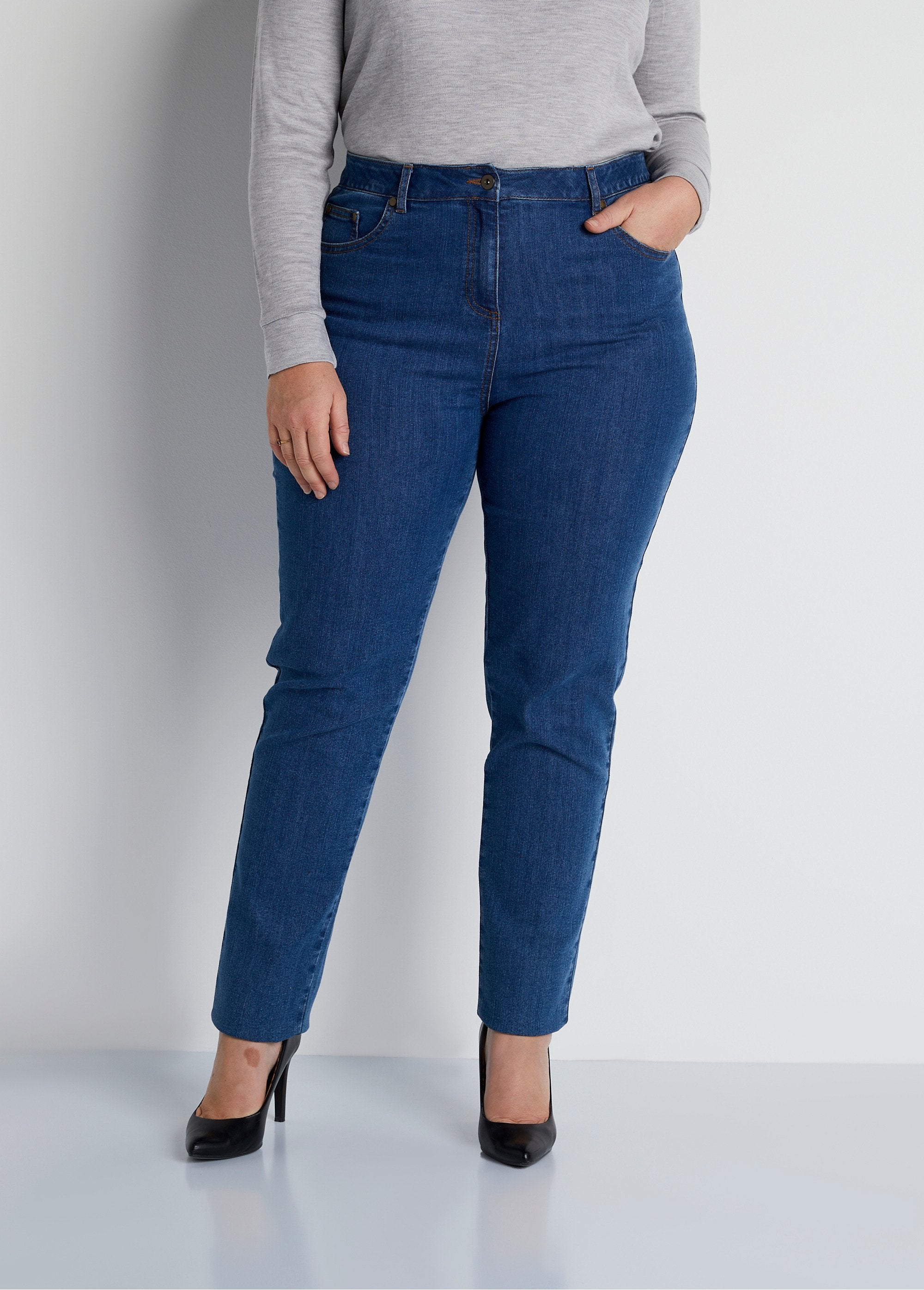 Jean_5_poches_ceinture_extensible_coton_stretch_Bleu_FA1_curvy