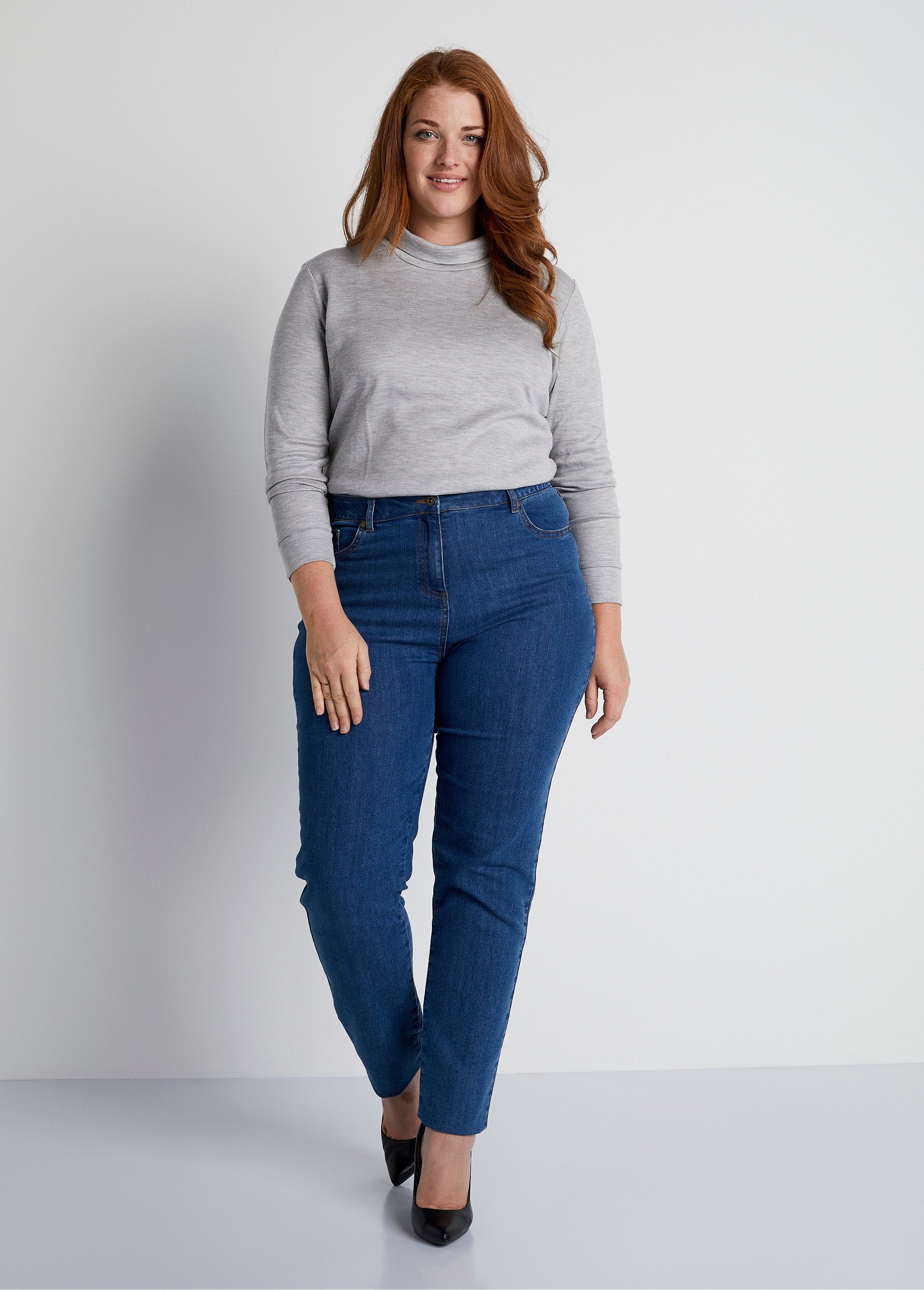 Jean_5_poches_ceinture_extensible_coton_stretch_Bleu_SF1_curvy