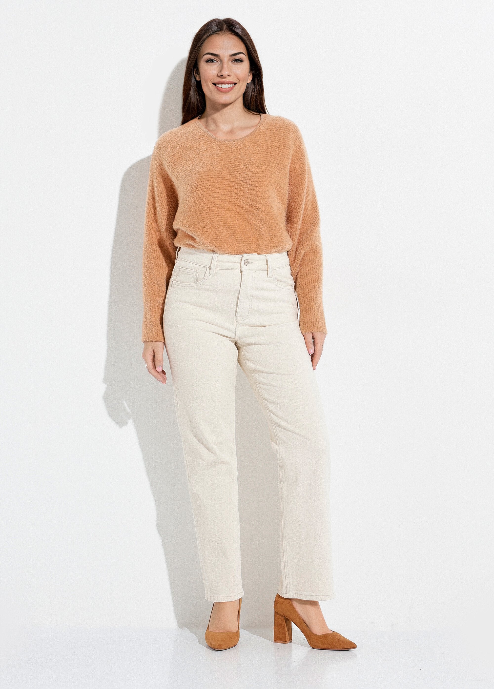 Jean_droit_5_poches,_spécial_PETITE_Beige_SF1_slim