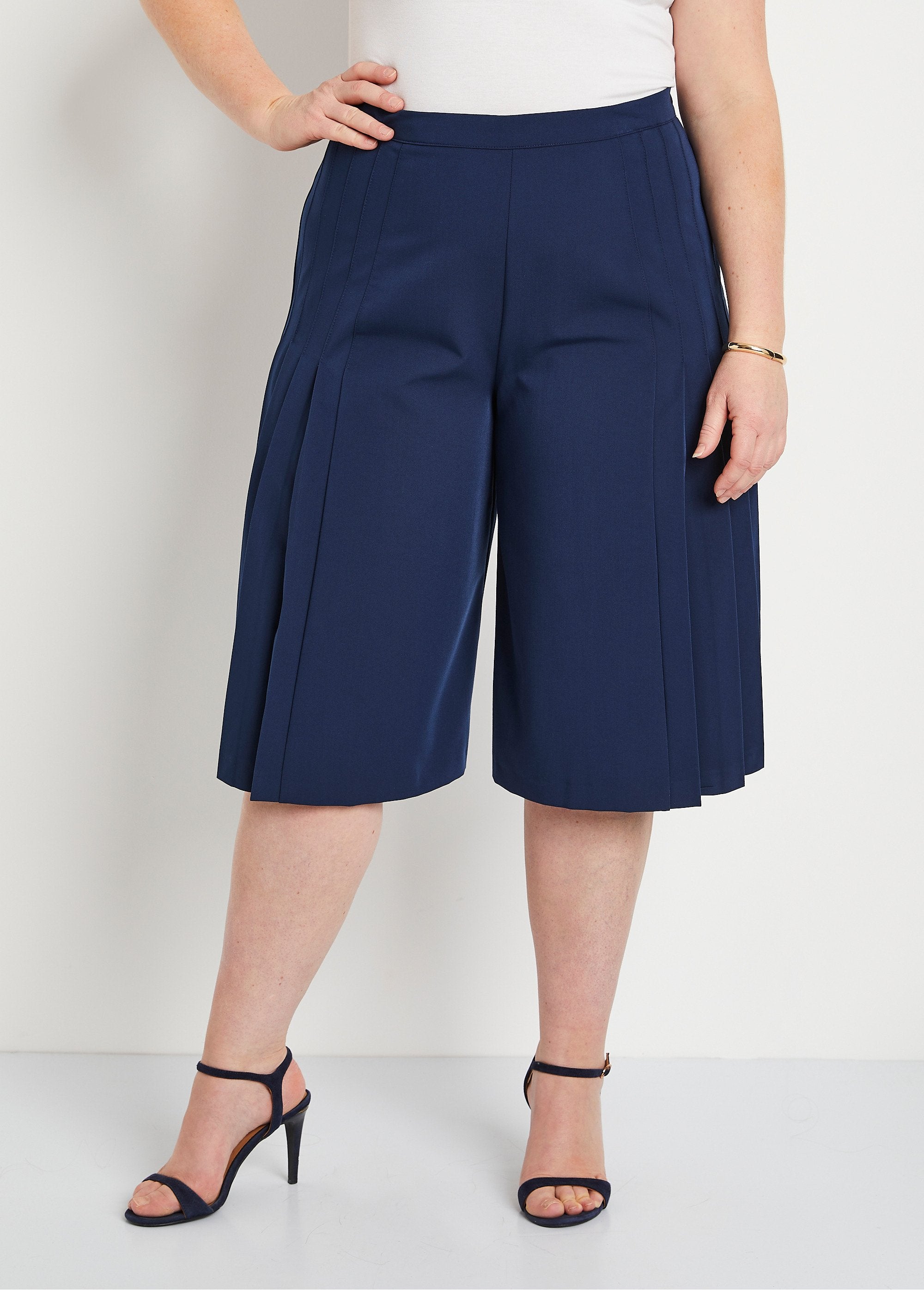 Jupe-culotte_ample_longue_ceinture_semi_élastiquée_Marine_FA1_curvy