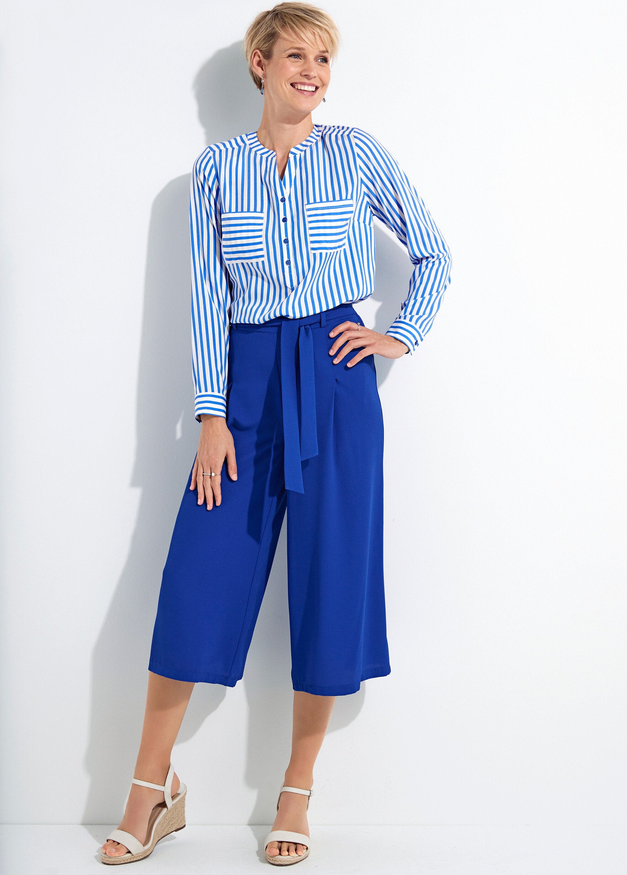 Jupe-culotte_longue_taille_semi-élastiquée_Uni_bleu_SF1_slim