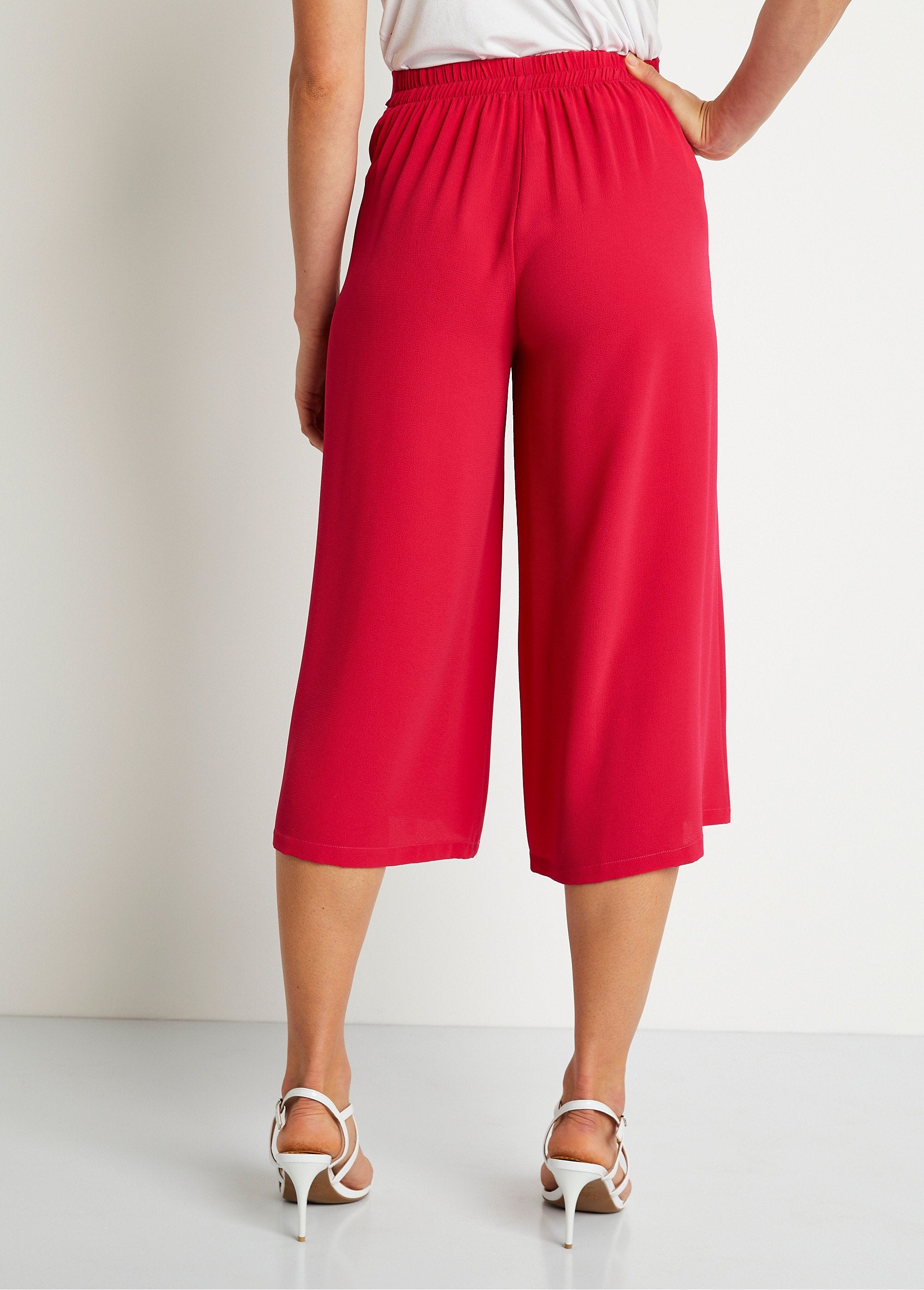 Jupe-culotte_longue_taille_semi-élastiquée_Uni_fushia_DO1_slim