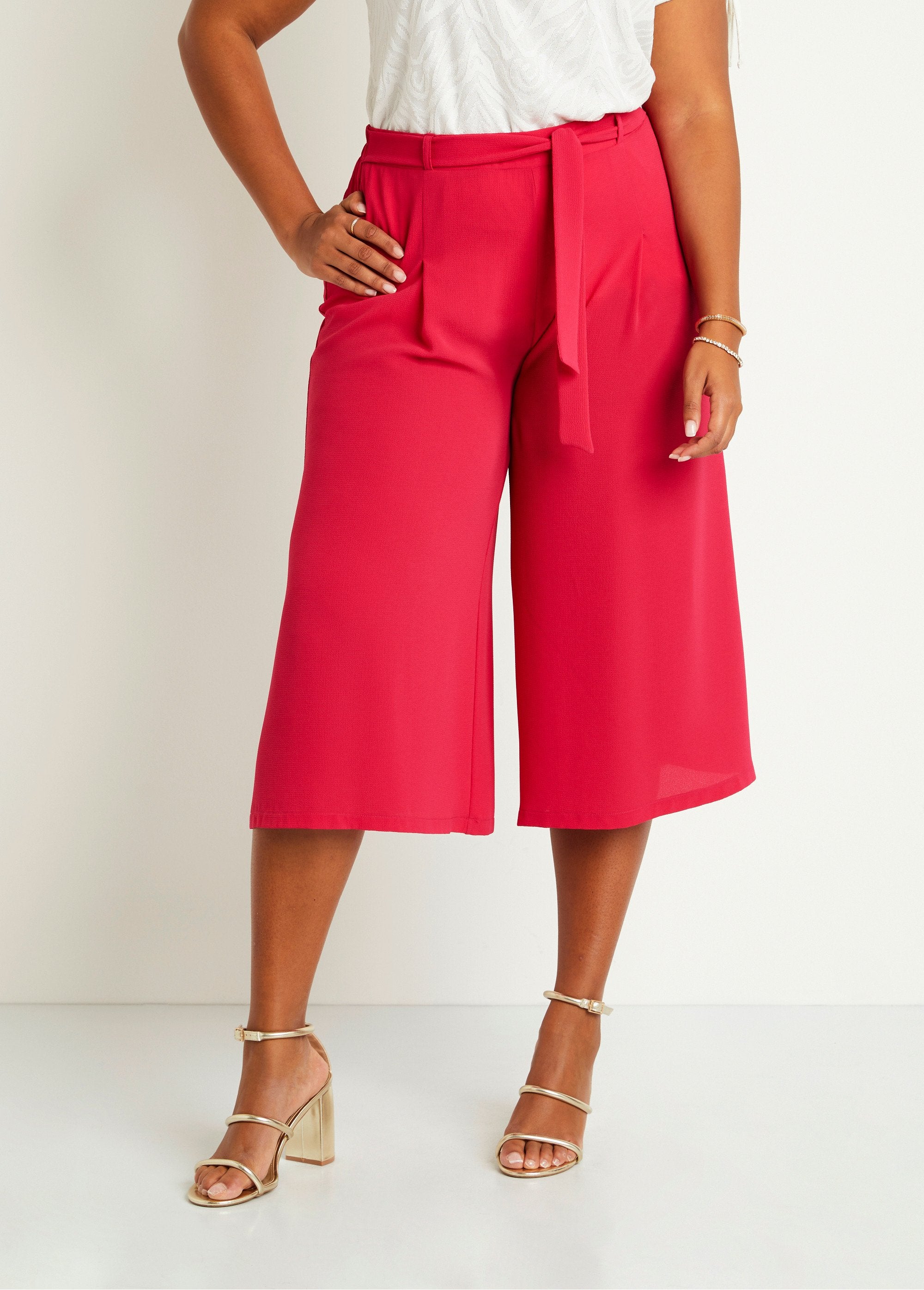 Jupe-culotte_longue_taille_semi-élastiquée_Uni_fushia_FA1_curvy
