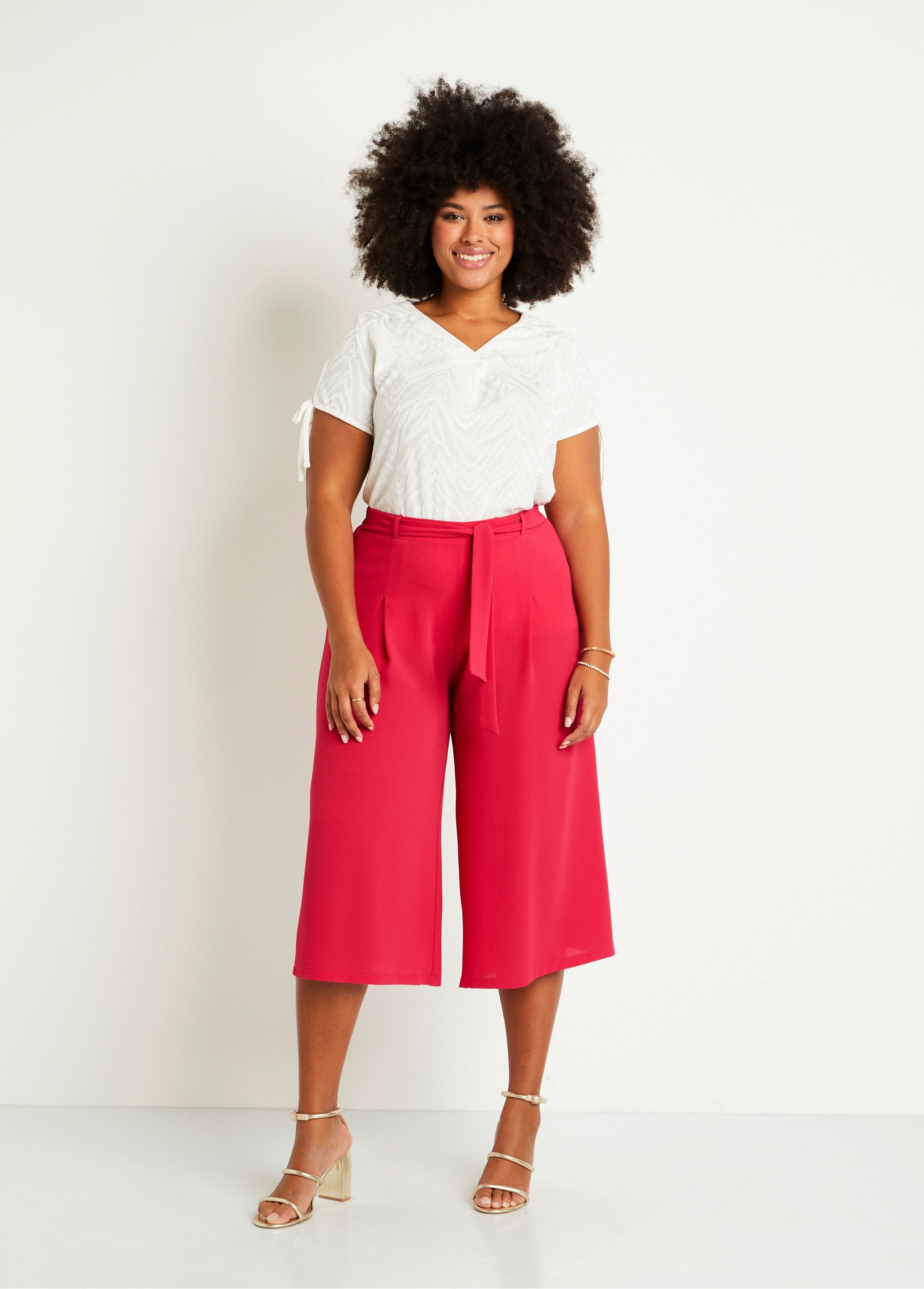 Jupe-culotte_longue_taille_semi-élastiquée_Uni_fushia_SF1_curvy