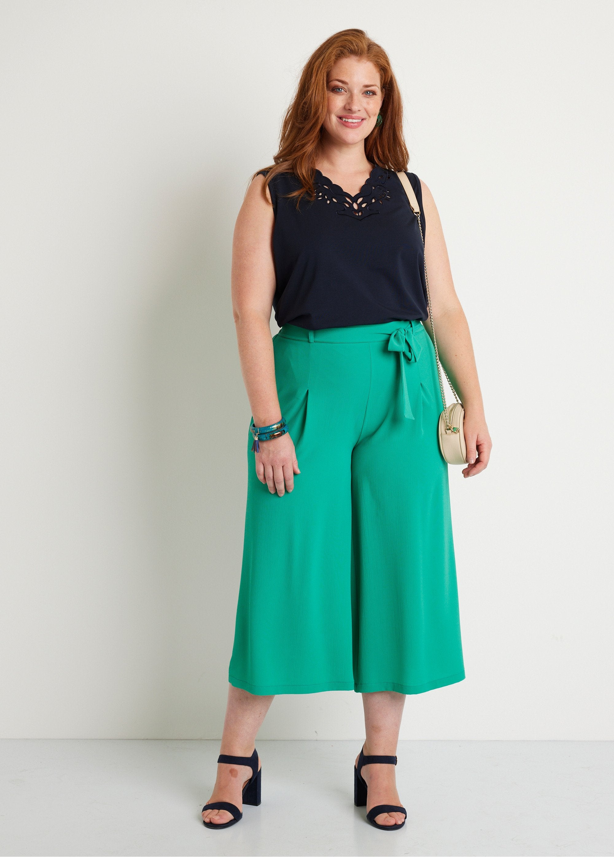 Jupe-culotte_longue_taille_semi-élastiquée_Uni_vert_SF1_curvy