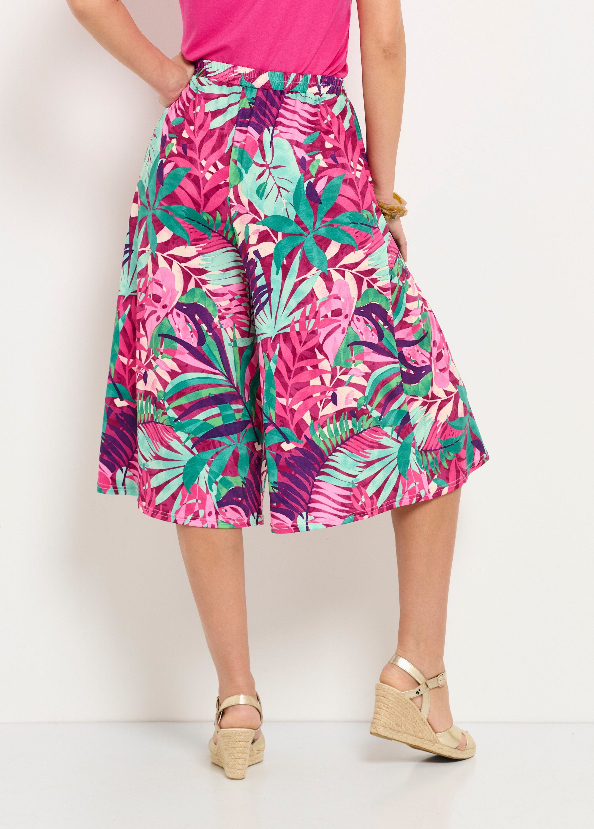 Jupe-culotte_taille_élastiquée_imprimé_tropical_Multicolore_DO1_slim