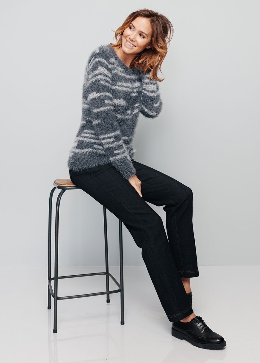 Pull_maille_douce_effet_poilu_Gris_et_argent_SF1_slim