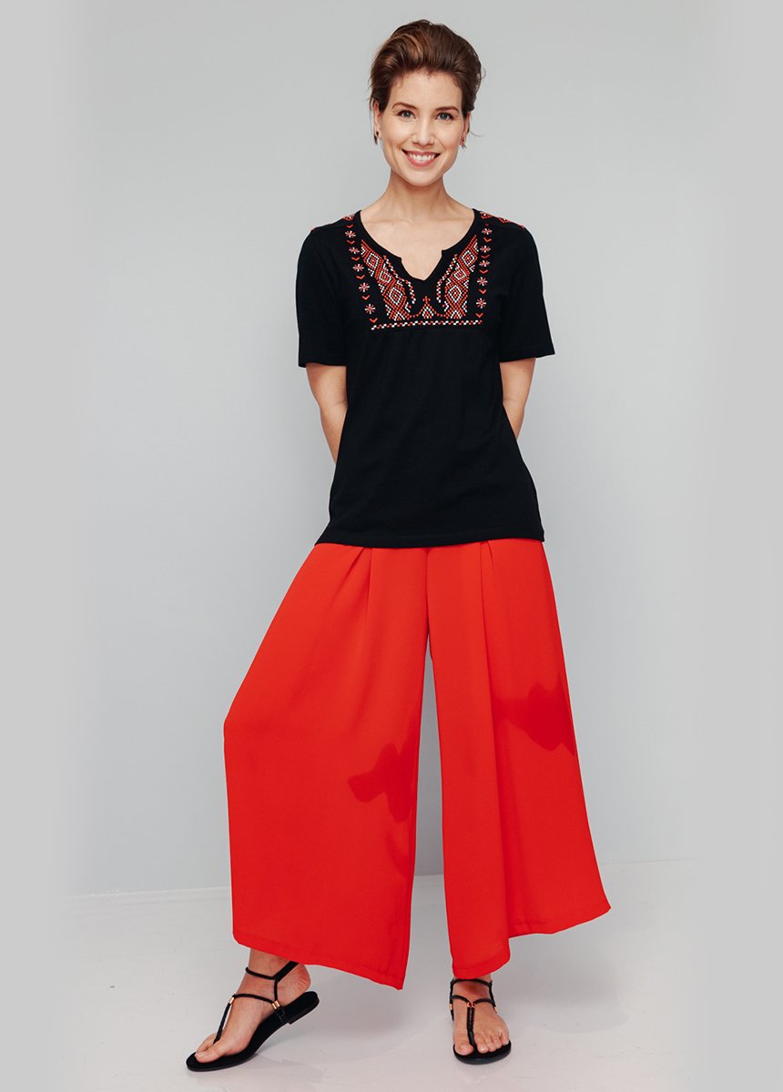 T-shirt_met_lange_mouwen_en_borduursel_Noir_SF1_slim