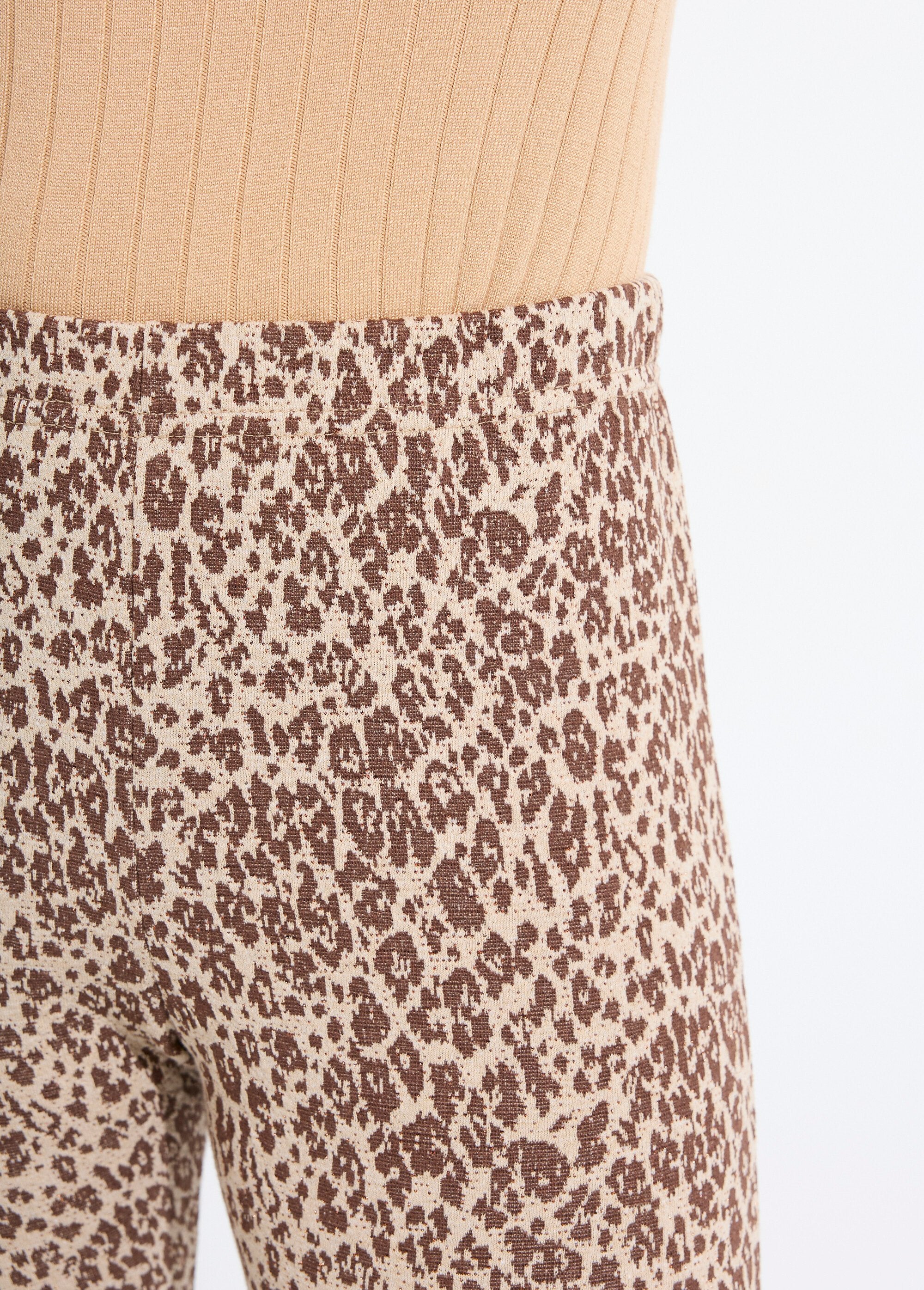 Legging_van_jacquard_met_dierenhuid_en_elastische_tailleband_Beige_et_camel_DE1_slim