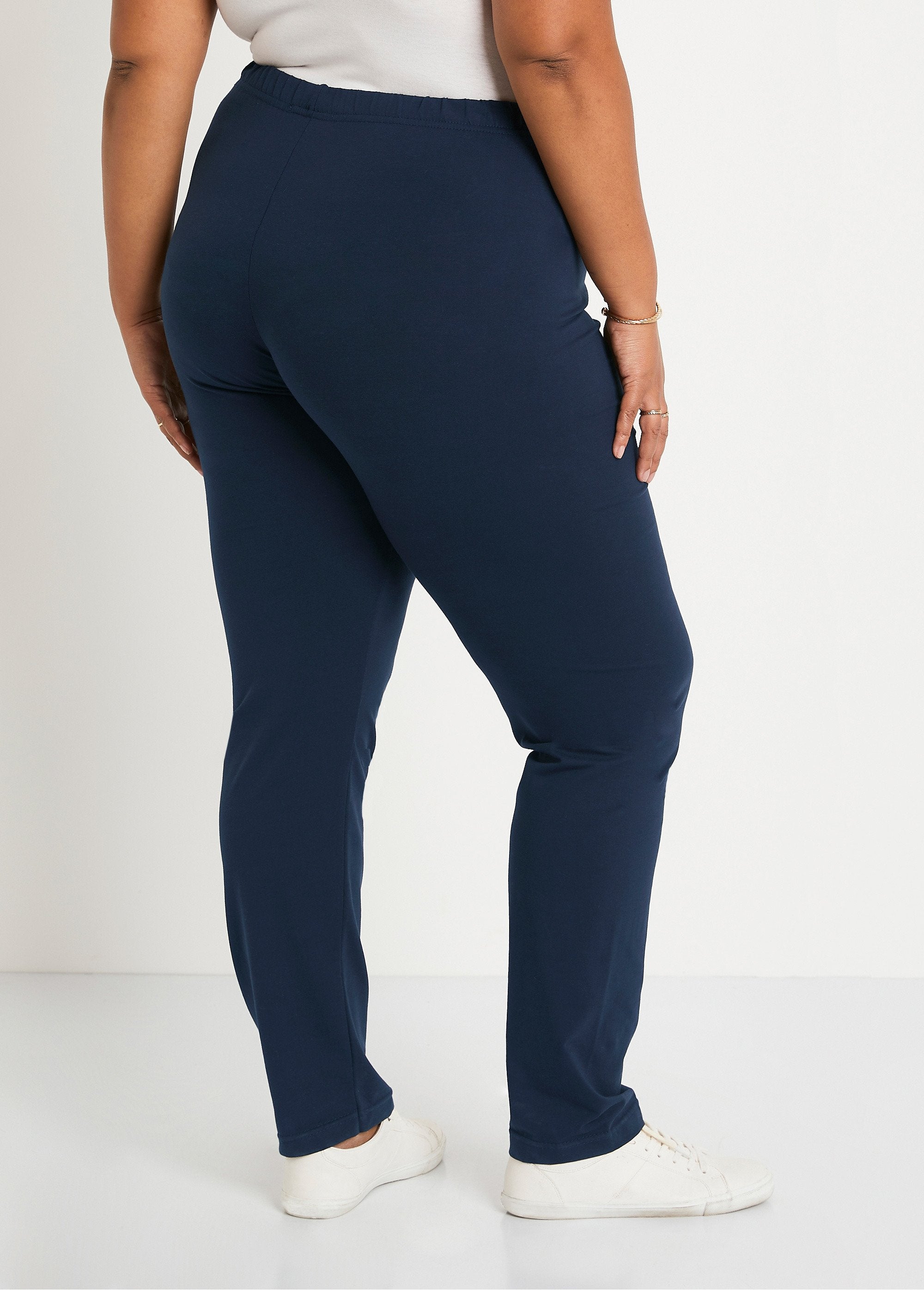 Legging_taille_élastiquée_jersey_coton_Marine_DO1_curvy
