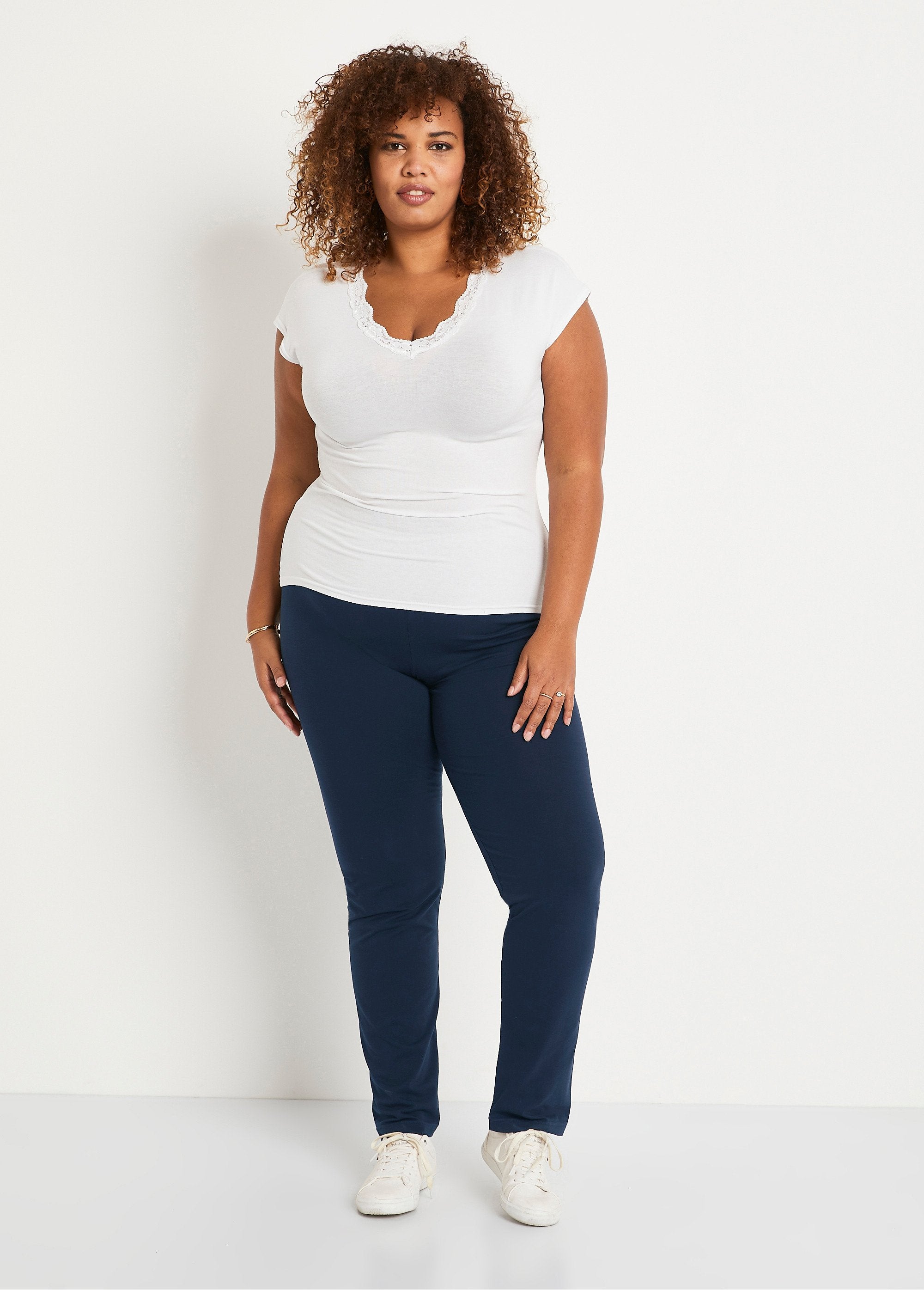 Legging_taille_élastiquée_jersey_coton_Marine_SF1_curvy