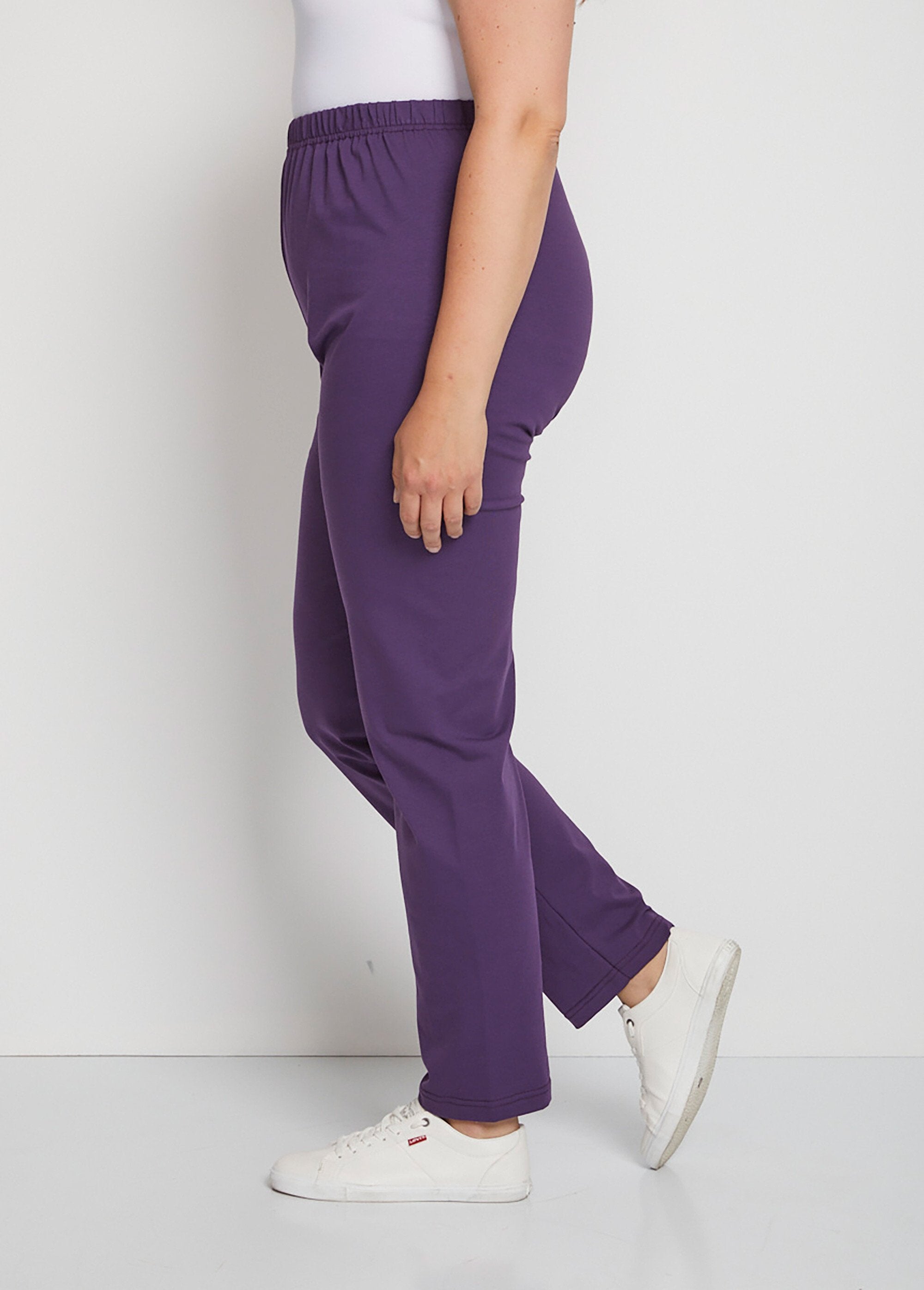 Legging_taille_élastiquée_jersey_coton_Prune_DR1_curvy