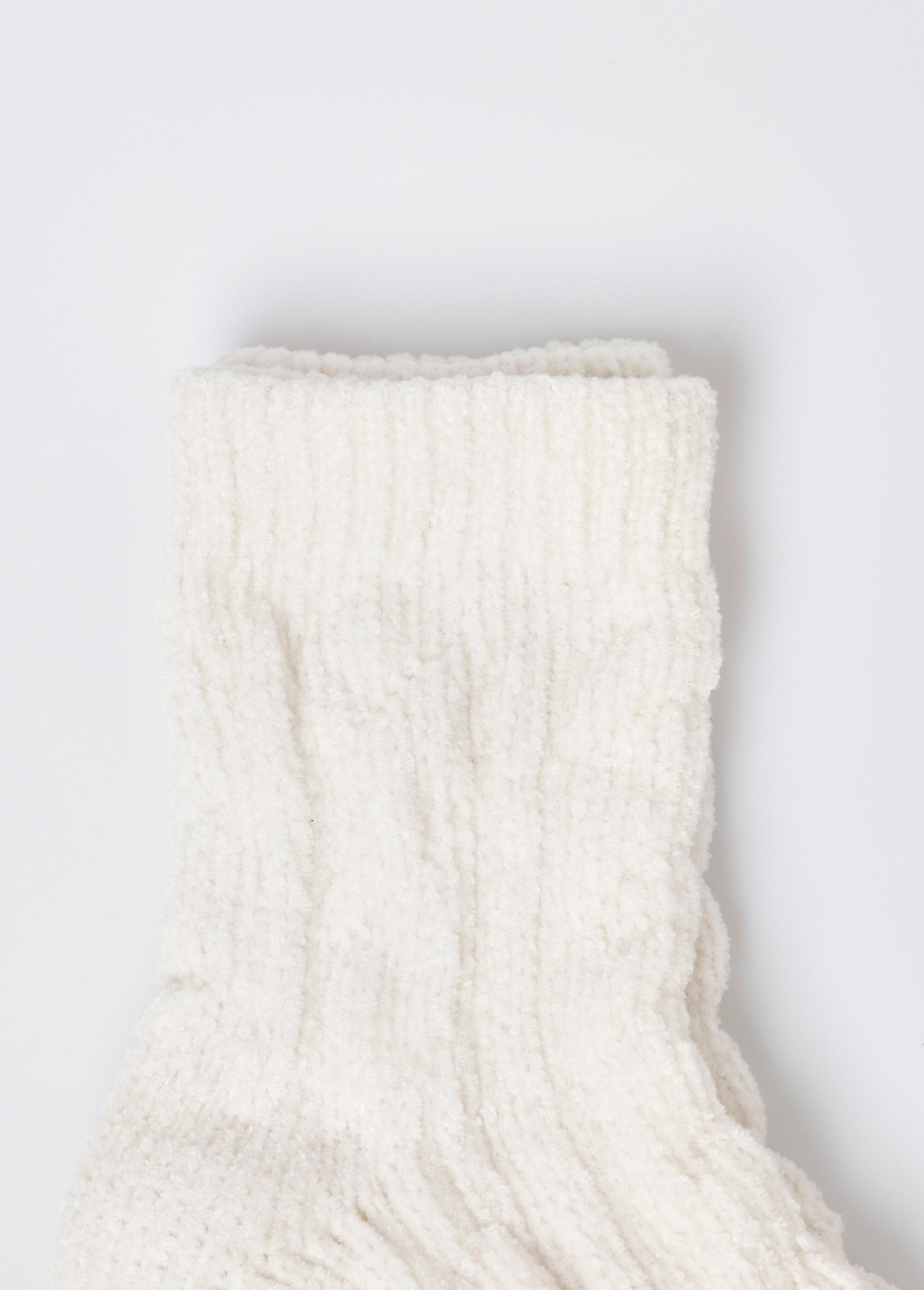 Lot_de_2_Chaussettes_douces,_maille_chenille_Ecru_DE2_slim