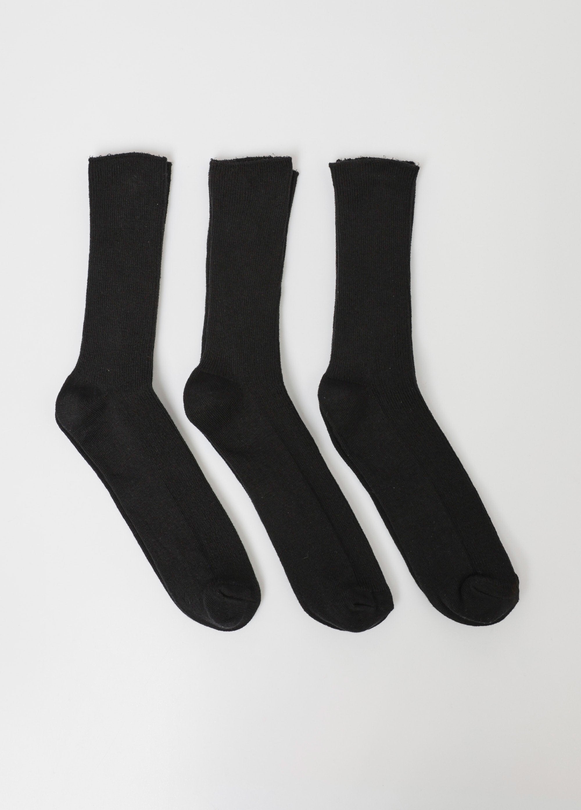Set_van_3_gevoelige_beensokken,_assorti_Noir_DE1_slim
