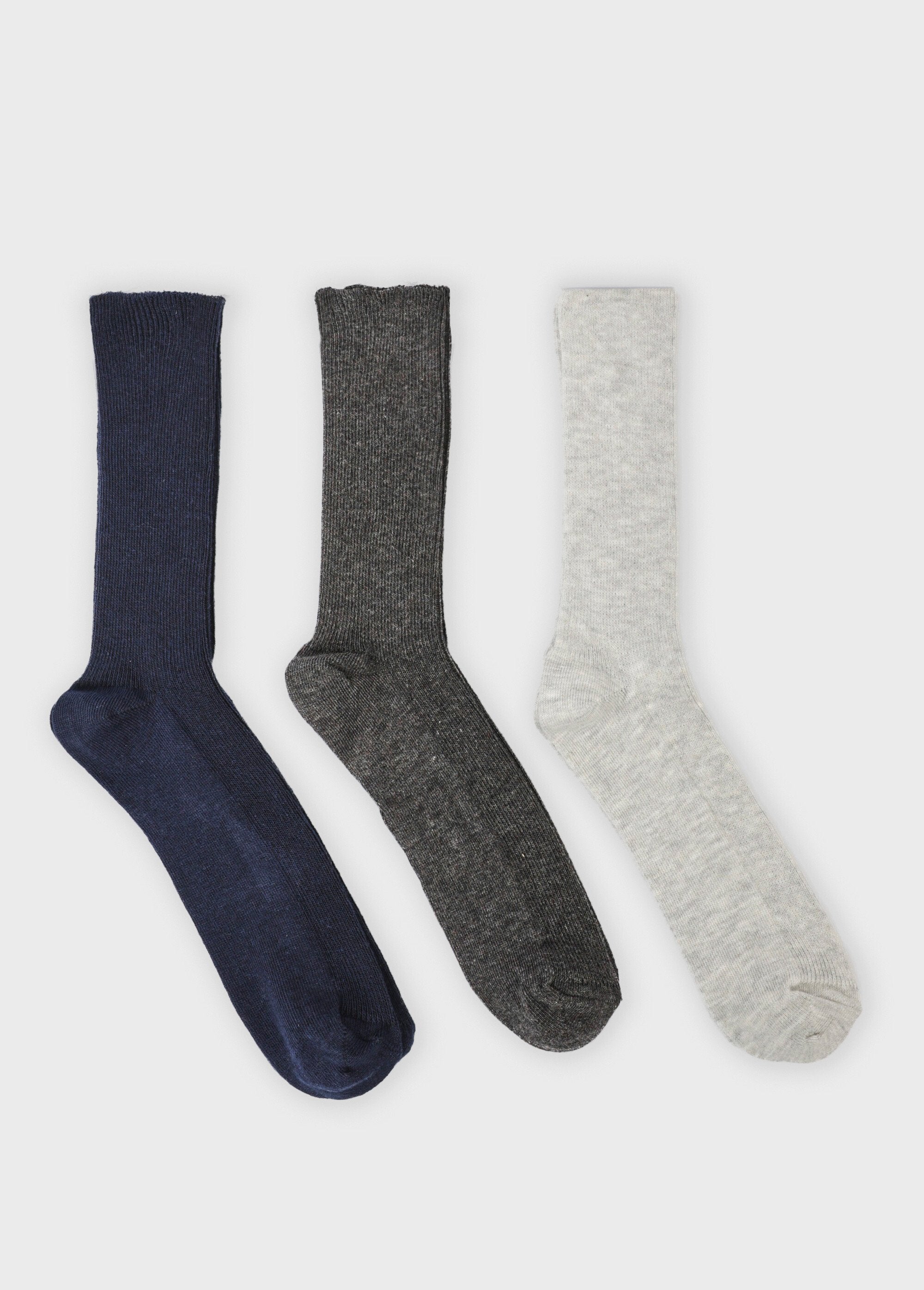 Set_van_3_gevoelige_beensokken,_assorti_Assortis_gris_DE1_slim
