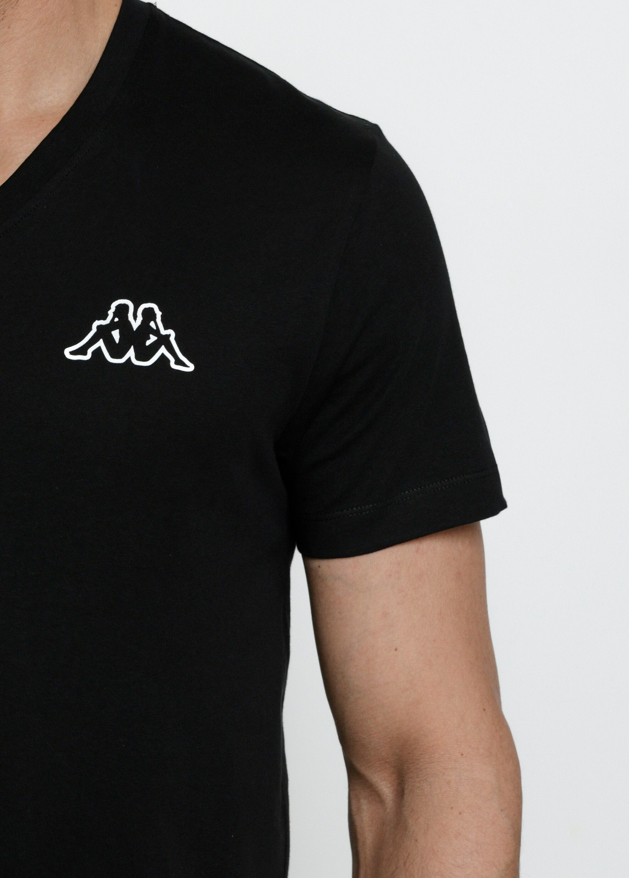 Bijpassend_T-shirt_met_korte_mouwen_en_V-hals_Noir_DE1_slim