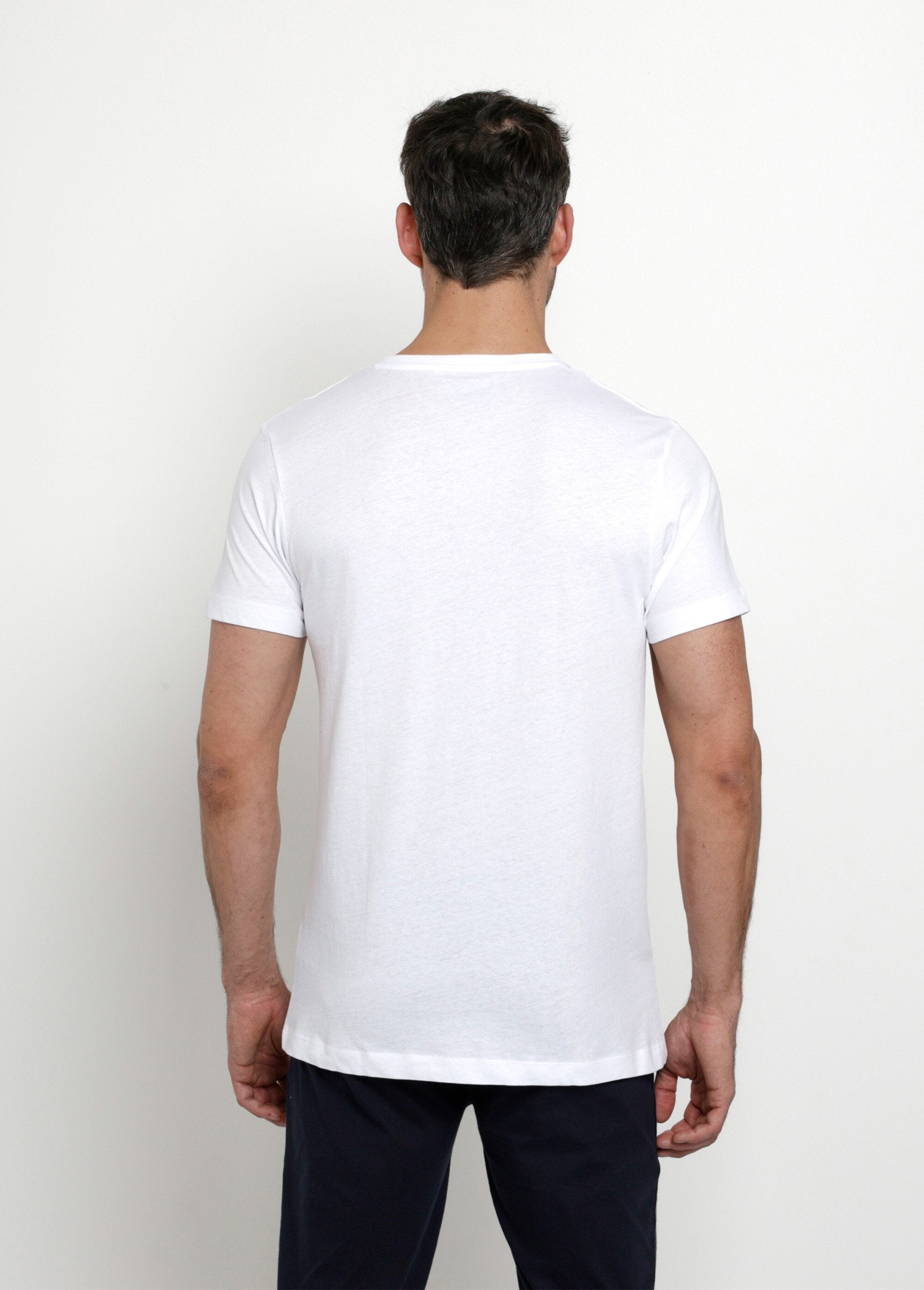 Essentiële_V-hals_T-shirts_met_korte_mouwen_Blanc_DO1_slim