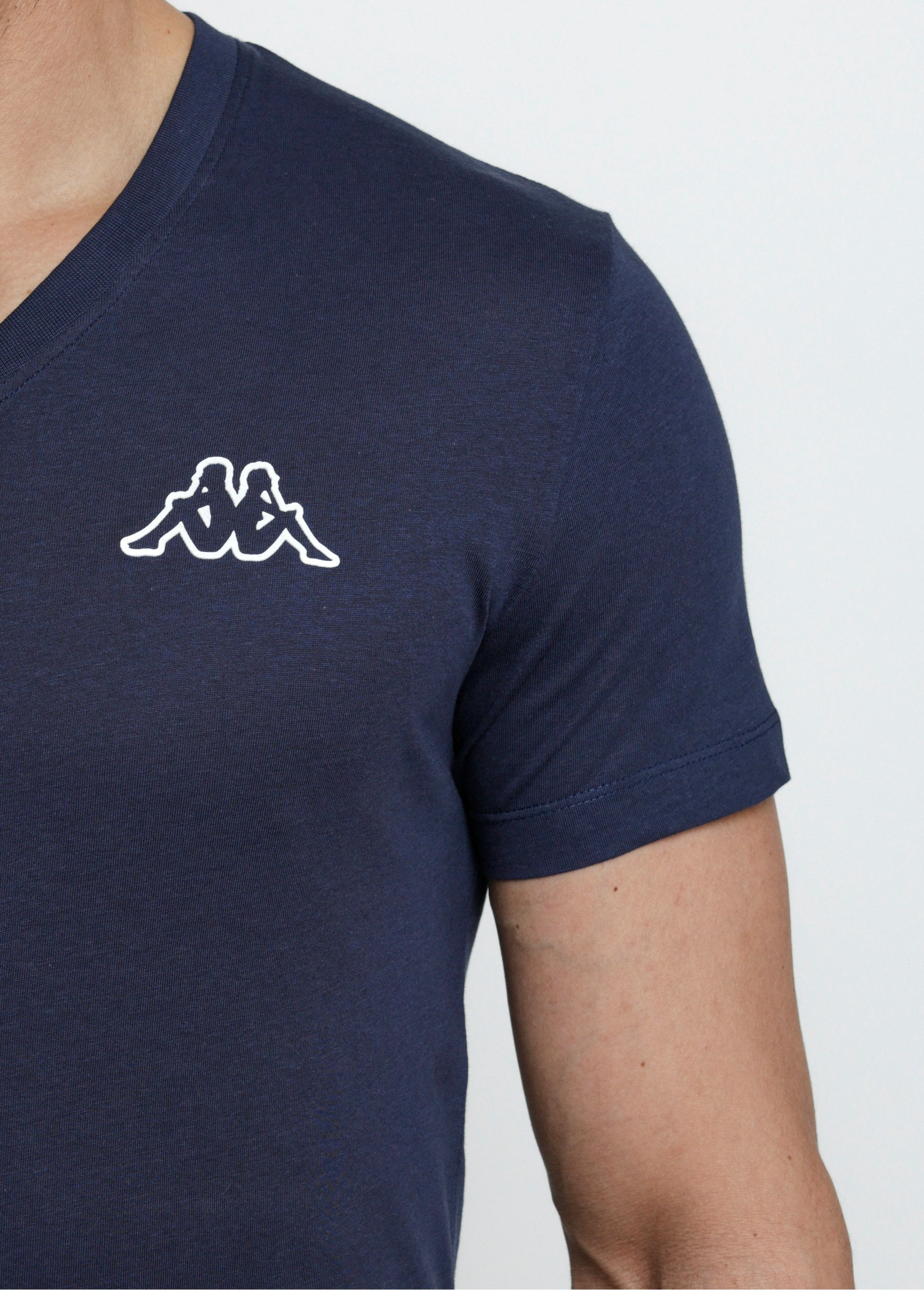 Donker_V-hals_T-shirt_met_korte_mouwen_Bleu_marine_DE1_slim