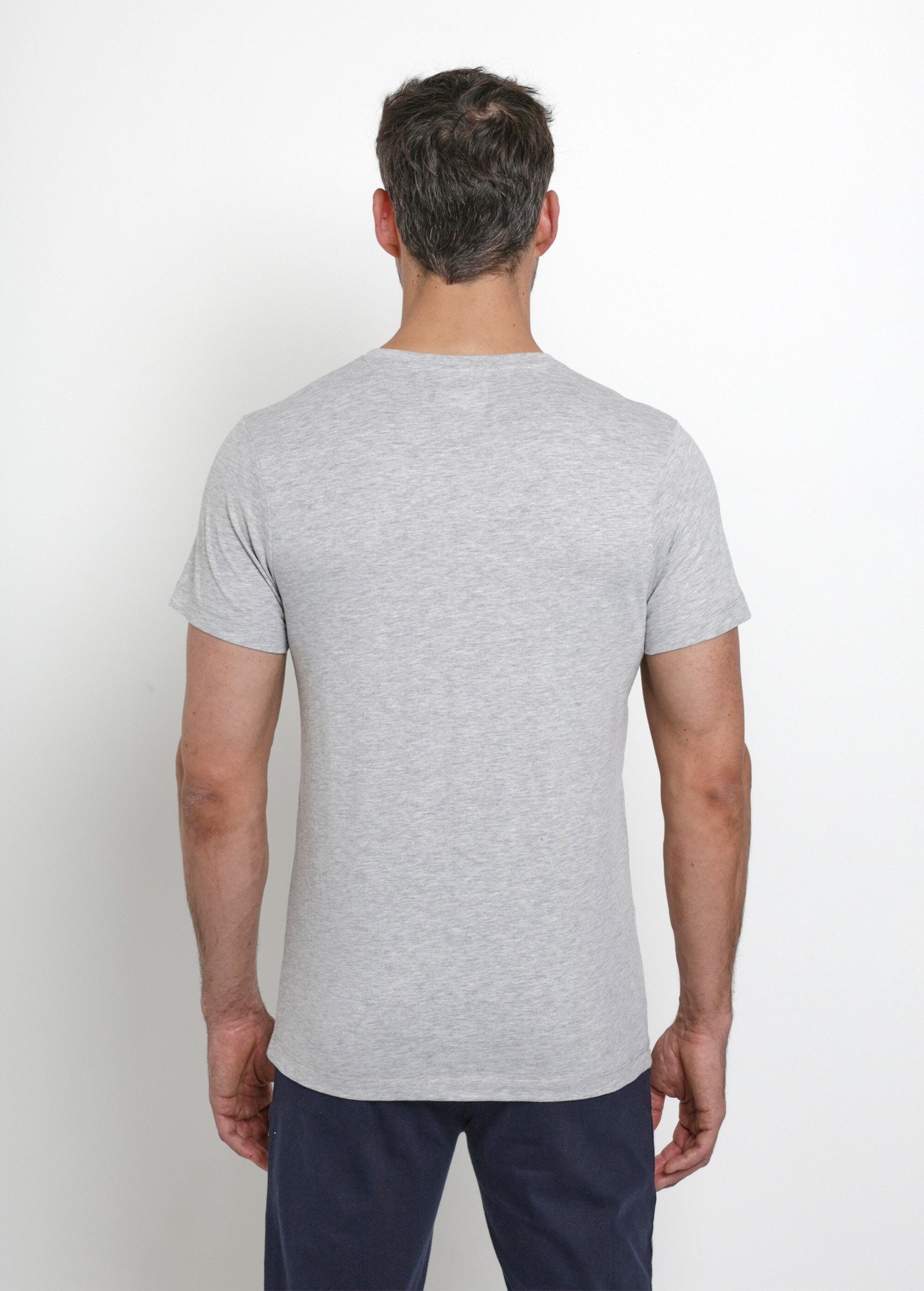 T-shirt_col_V_manches_courtes_foncés_Gris_DO1_slim