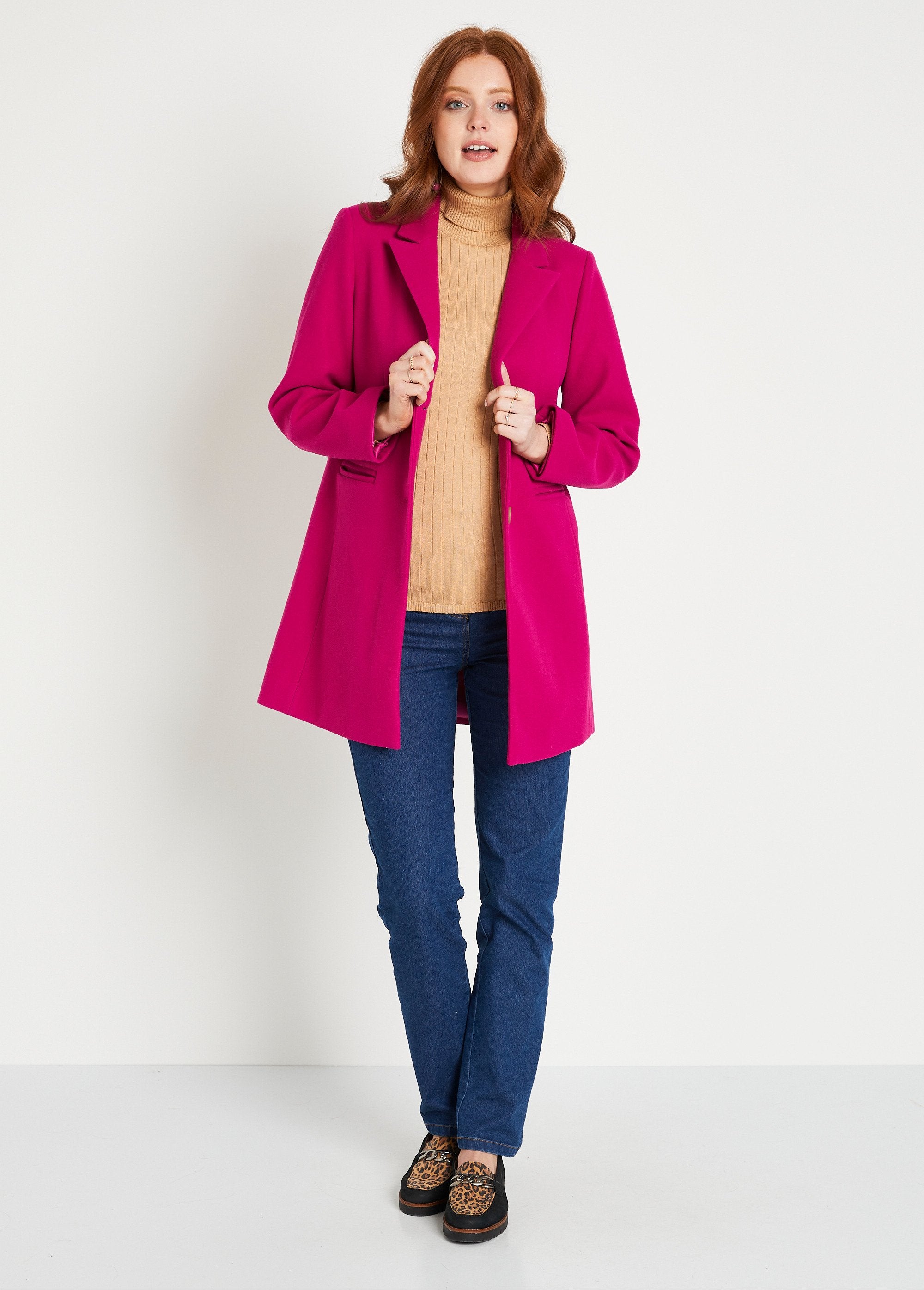 Manteau_col_tailleur_aspect_lainage_Rose_SF1_slim