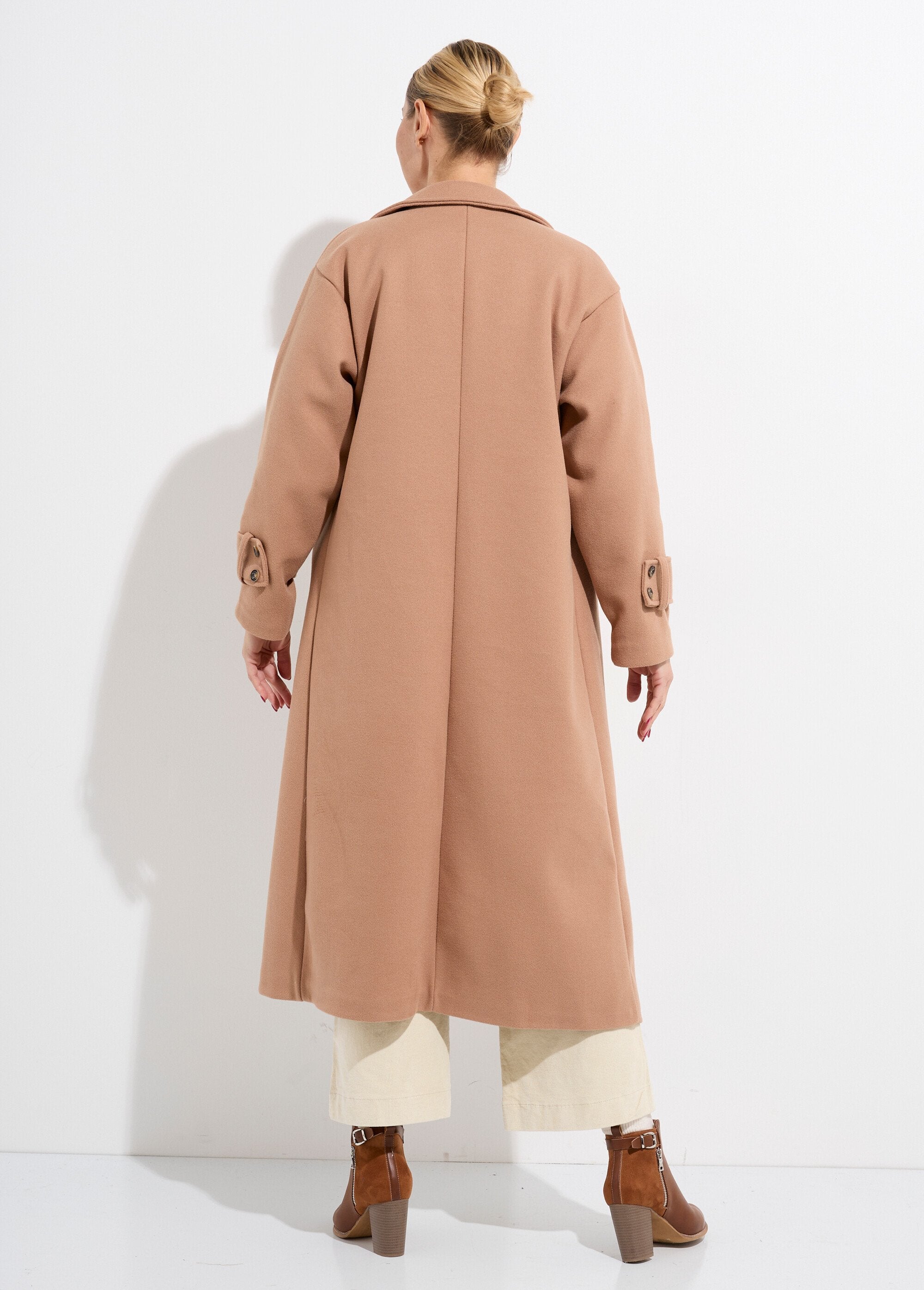 Manteau_long_chic_façon_drap_de_laine_Camel_DO1_slim